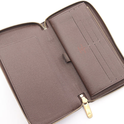 ジッピーオーガナイザー ダミエエベヌ ラウンドファスナー長財布 PVC  