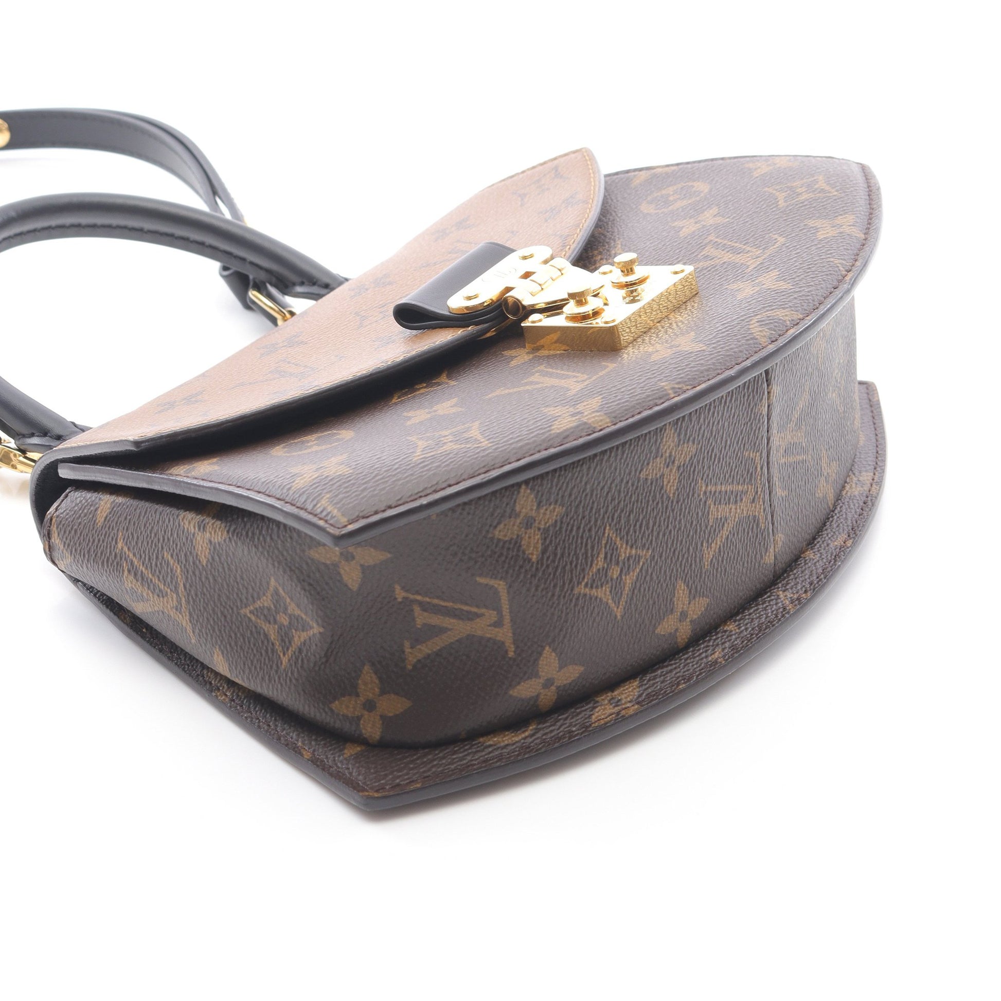 ティルシット モノグラムリバース ハンドバッグ PVC レザー ブラウン ライトブラウン ブラック 2WAY ルイヴィトン バッグ LOUIS VUITTON
