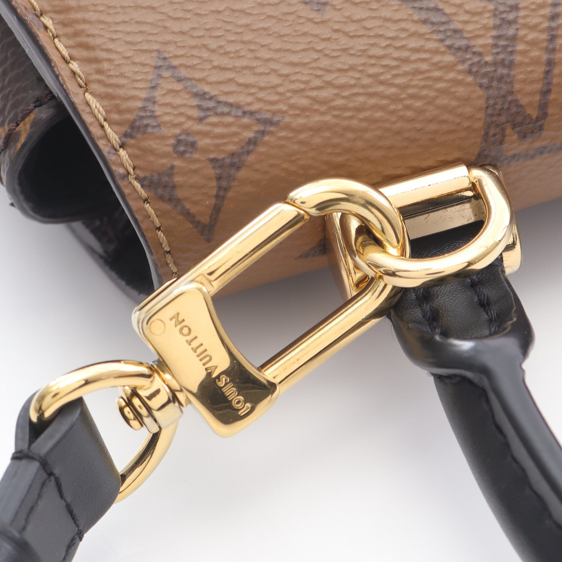 ティルシット モノグラムリバース ハンドバッグ PVC レザー ブラウン ライトブラウン ブラック 2WAY ルイヴィトン バッグ LOUIS VUITTON