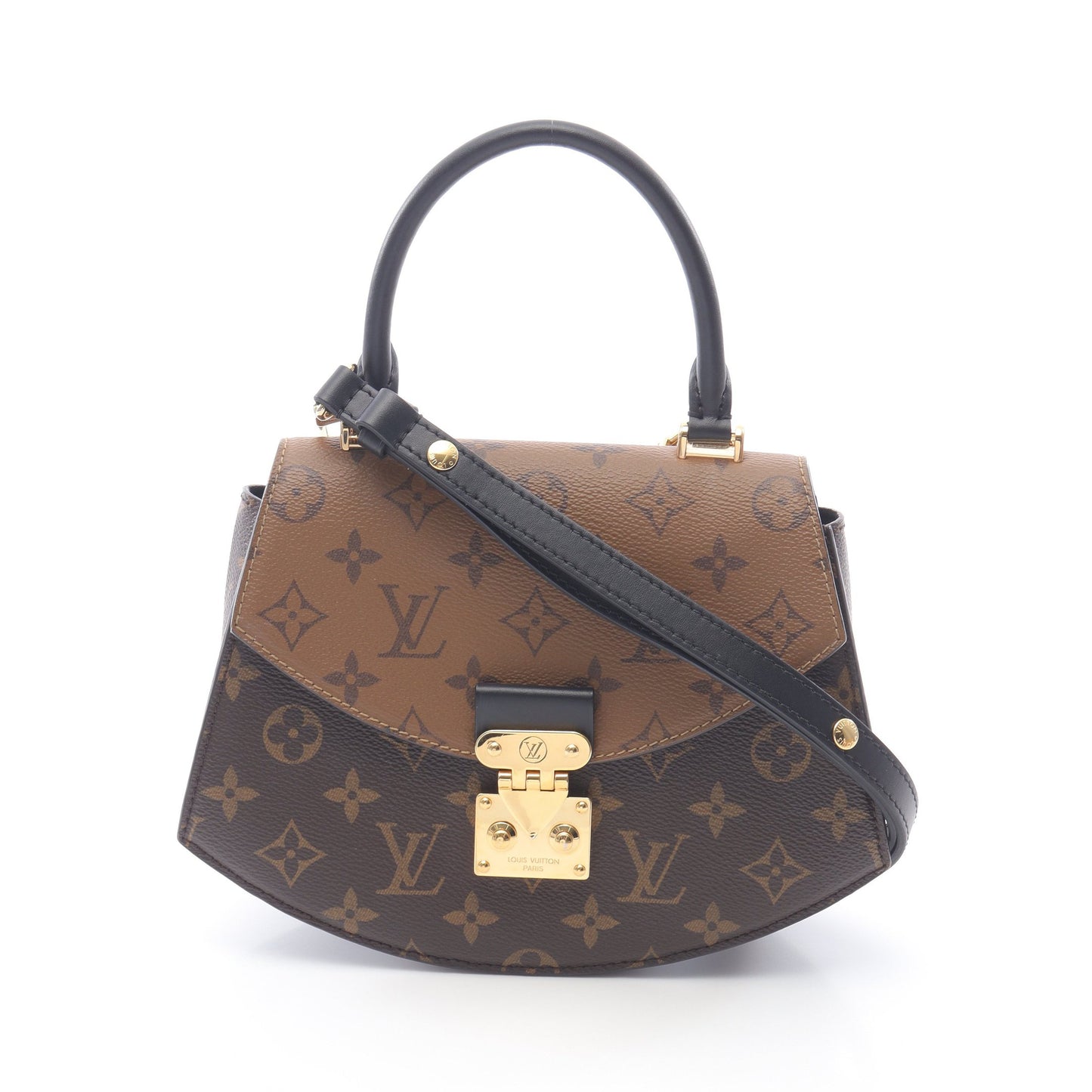 ティルシット モノグラムリバース ハンドバッグ PVC レザー ブラウン ライトブラウン ブラック 2WAY ルイヴィトン バッグ LOUIS VUITTON