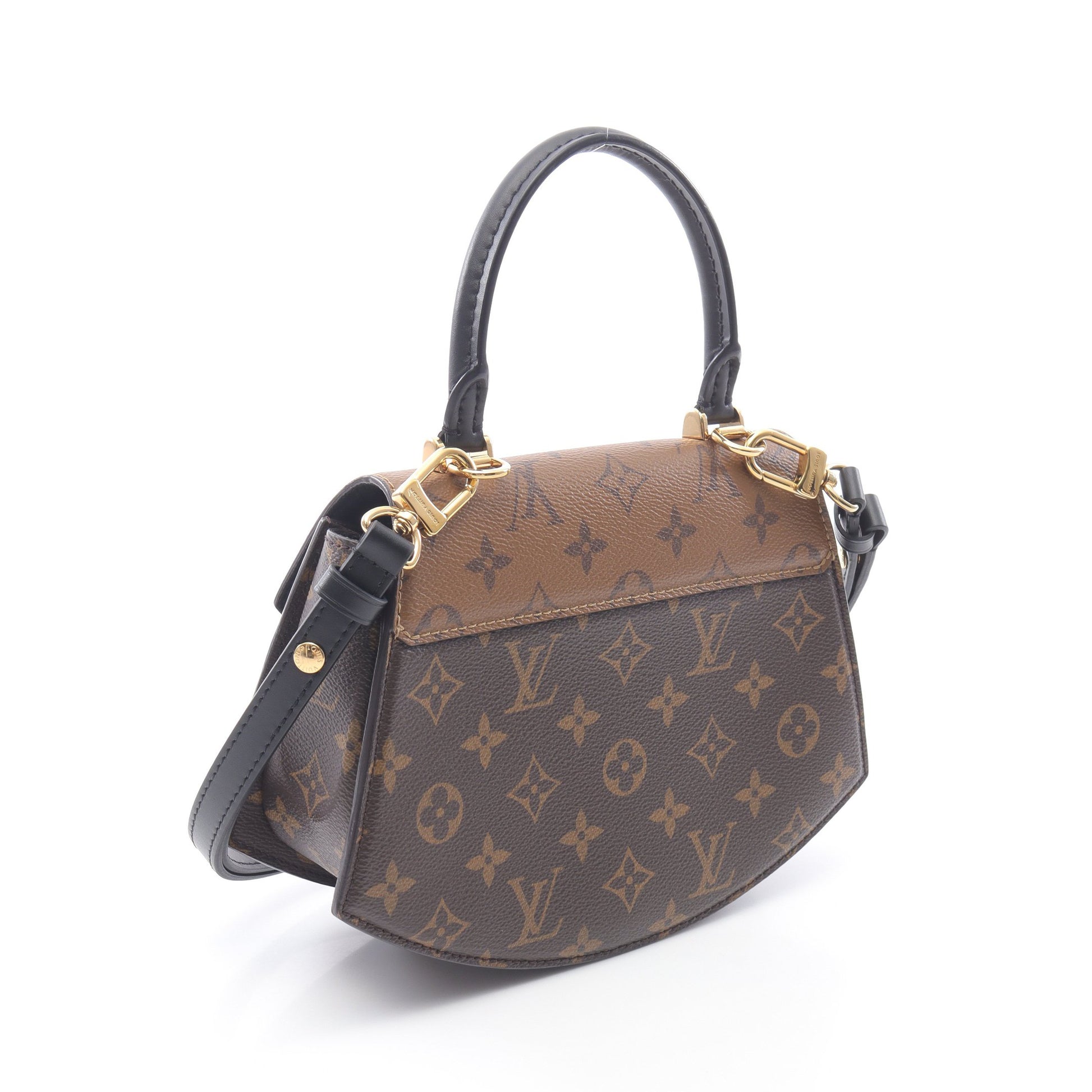 ティルシット モノグラムリバース ハンドバッグ PVC レザー ブラウン ライトブラウン ブラック 2WAY ルイヴィトン バッグ LOUIS VUITTON