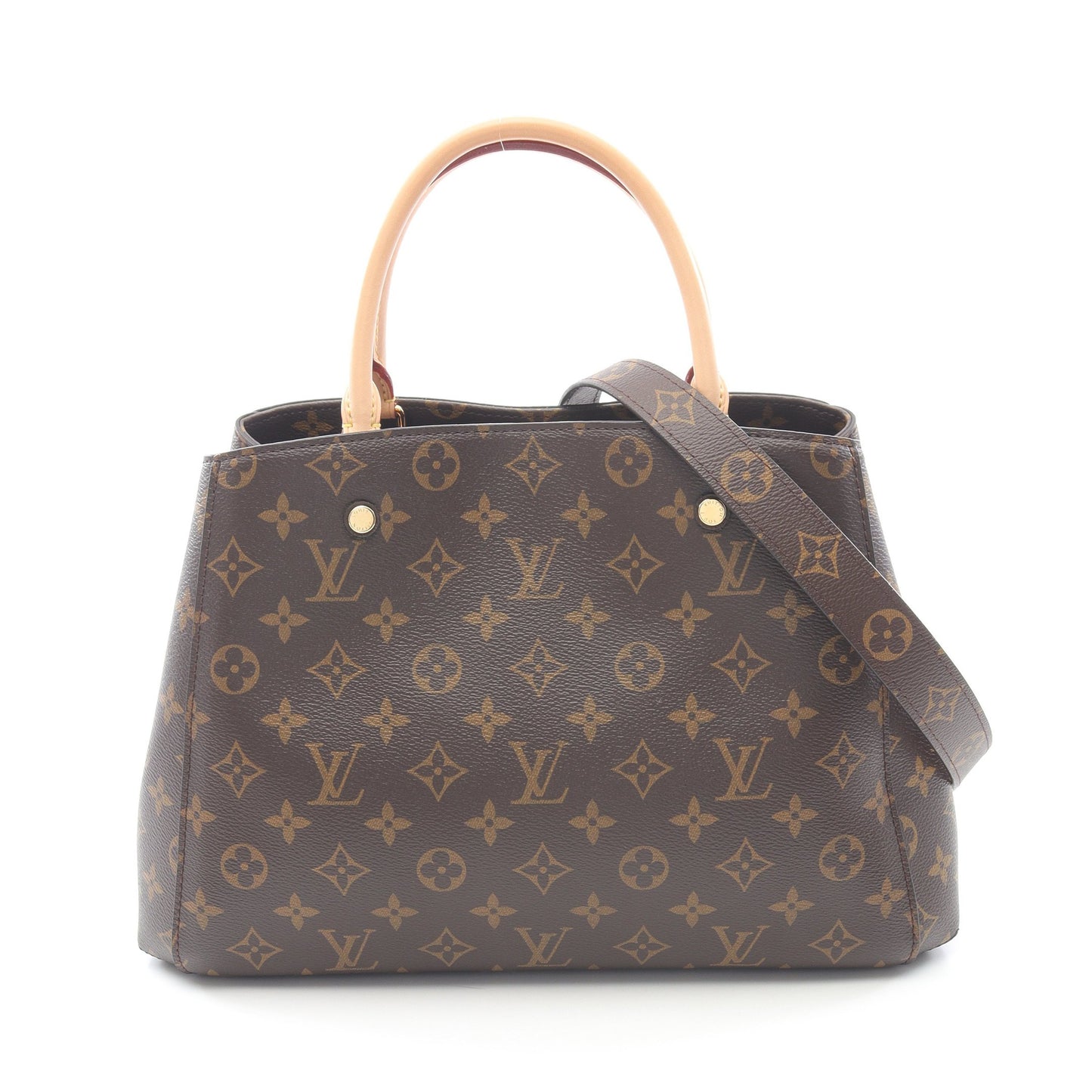 モンテーニュMM モノグラム ハンドバッグ PVC レザー ブラウン 2WAY ルイヴィトン バッグ LOUIS VUITTON