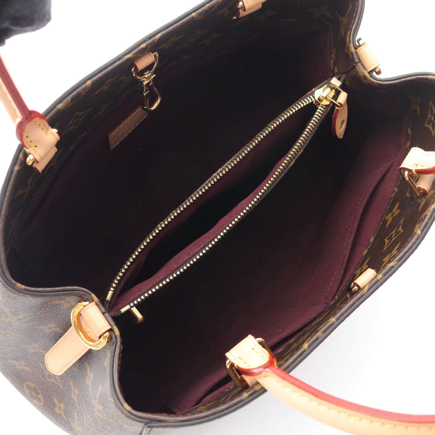 モンテーニュMM モノグラム ハンドバッグ PVC レザー ブラウン 2WAY ルイヴィトン バッグ LOUIS VUITTON