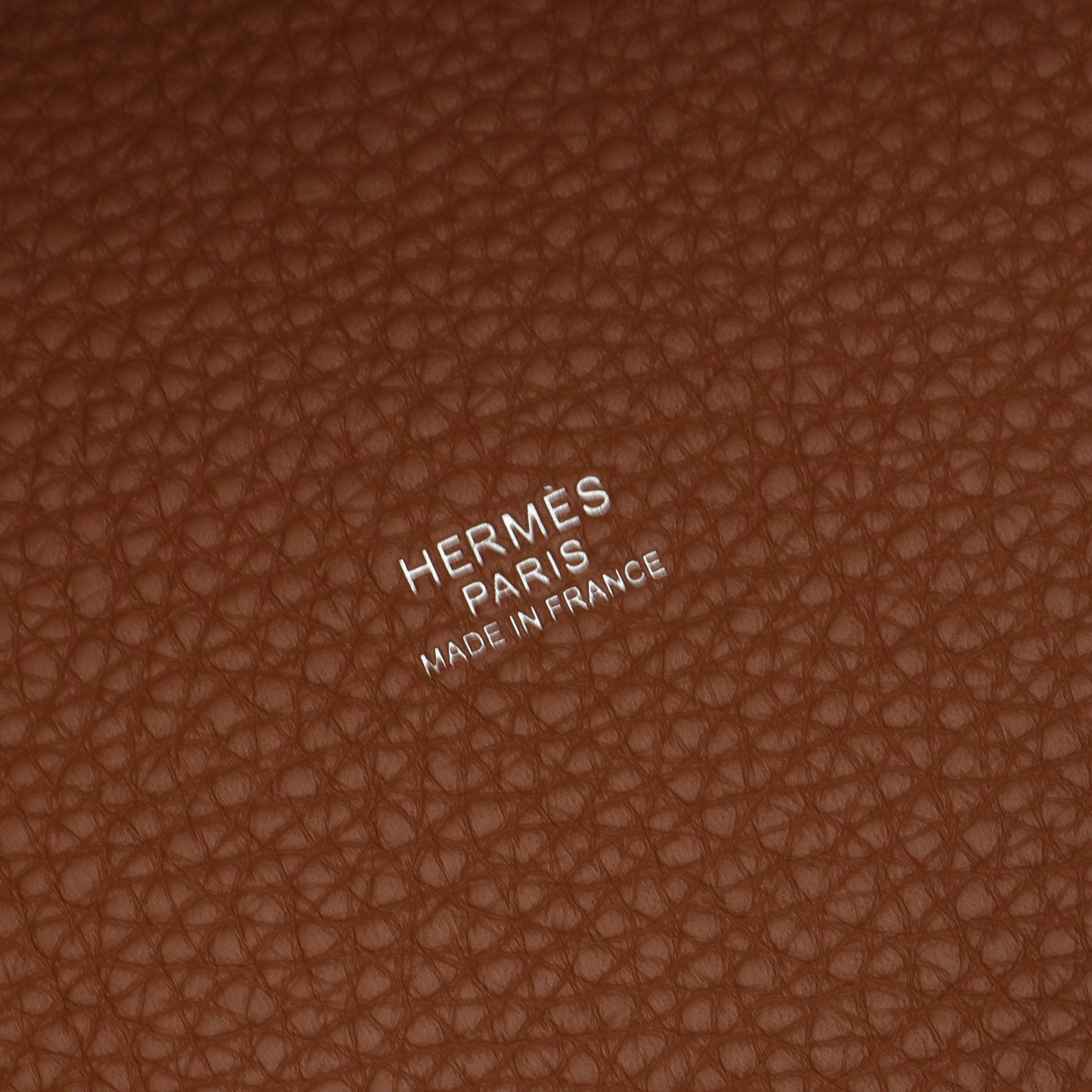 ピコタンロックMM ゴールド ハンドバッグ トリヨンクレマンス ブラウン シルバー金具 K刻印 エルメス バッグ HERMES