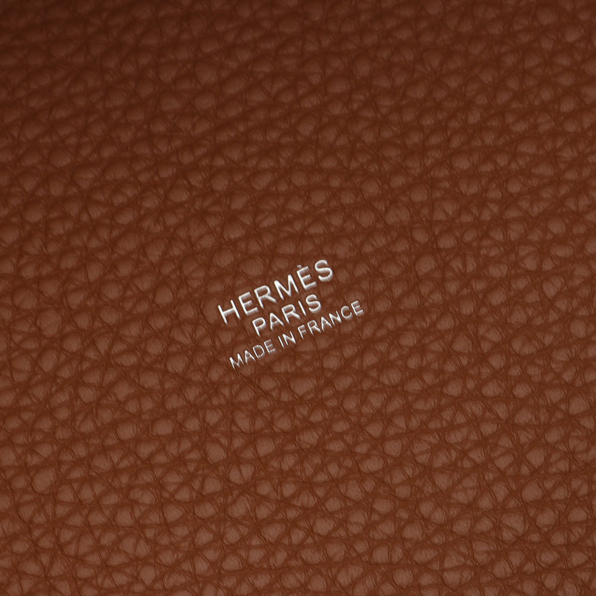 ピコタンロックMM ゴールド ハンドバッグ トリヨンクレマンス ブラウン シルバー金具 K刻印 エルメス バッグ HERMES