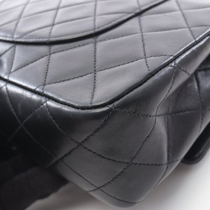 マトラッセ Wフラップ Wチェーンショルダーバッグ ラムスキン ブラック ゴールド金具 シャネル バッグ CHANEL
