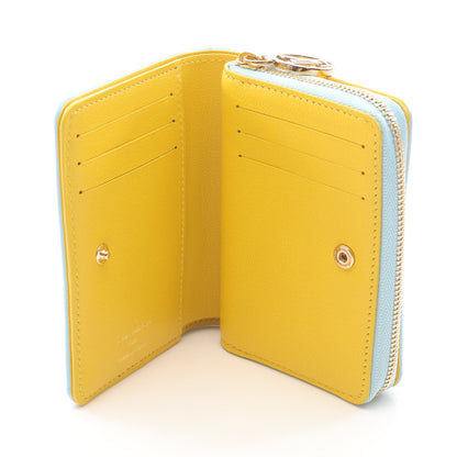 ポルトフォイユ ルー モノグラム ベビーブルー 二つ折り財布 レザー  