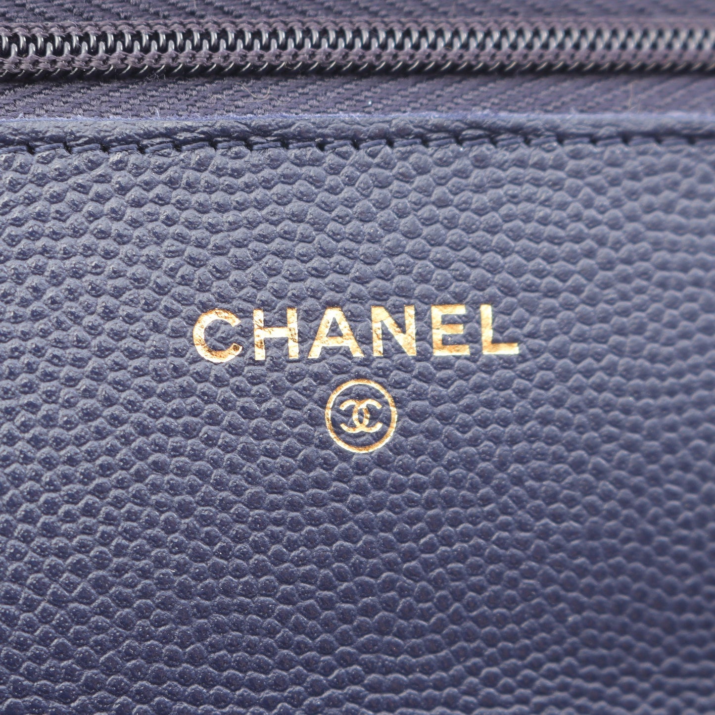 マトラッセ チェーンウォレット キャビアスキン ネイビー ゴールド金具 シャネル バッグ CHANEL