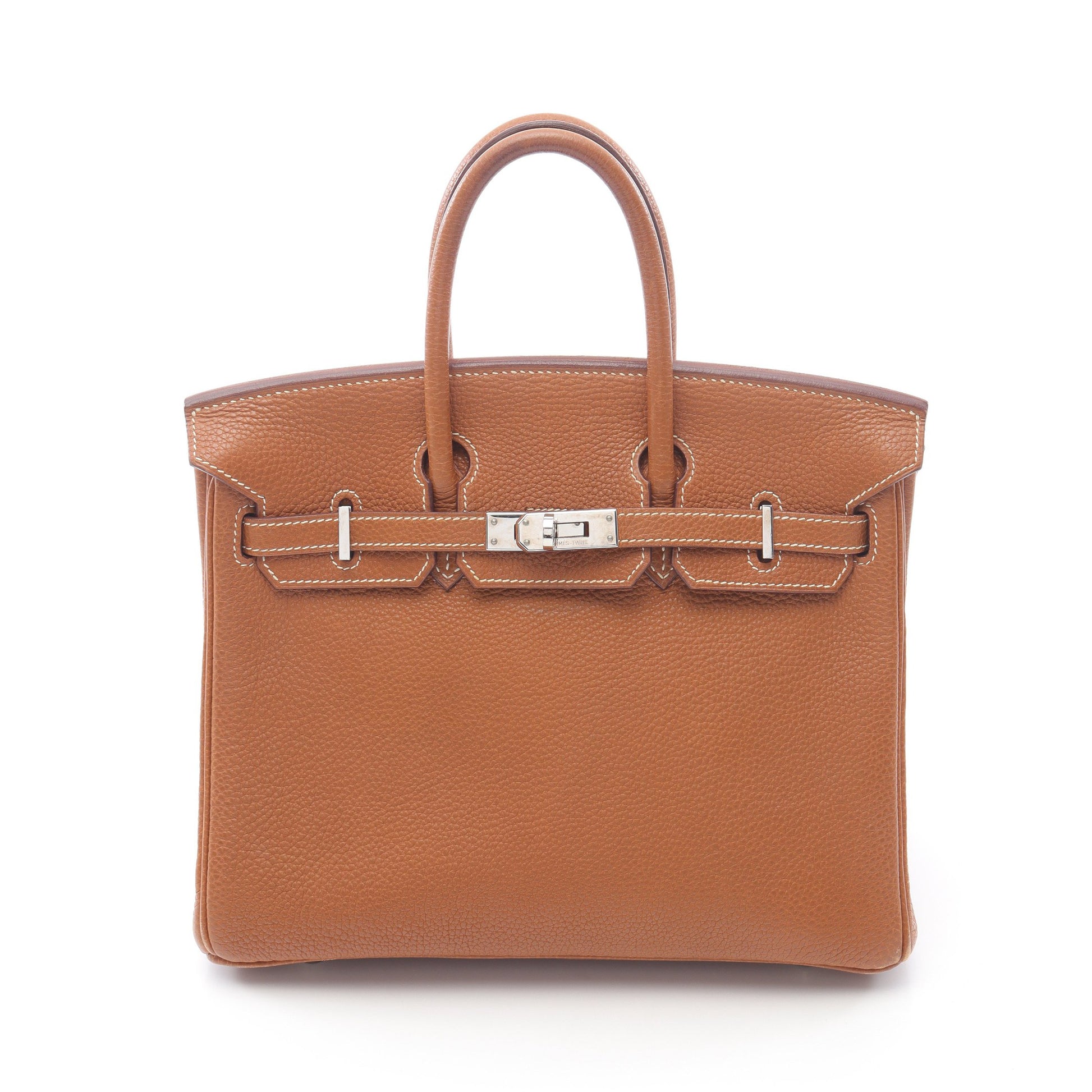 バーキン25 ゴールド ハンドバッグ トゴ ブラウン シルバー金具 □I刻印 エルメス バッグ HERMES