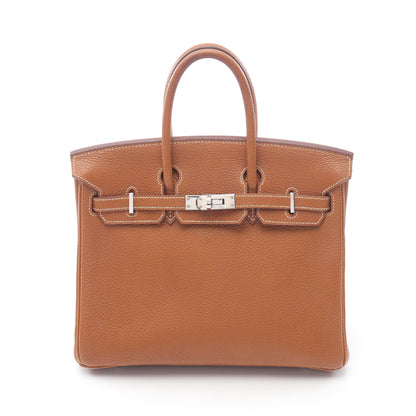 バーキン25 ゴールド ハンドバッグ トゴ ブラウン シルバー金具 □I刻印 エルメス バッグ HERMES