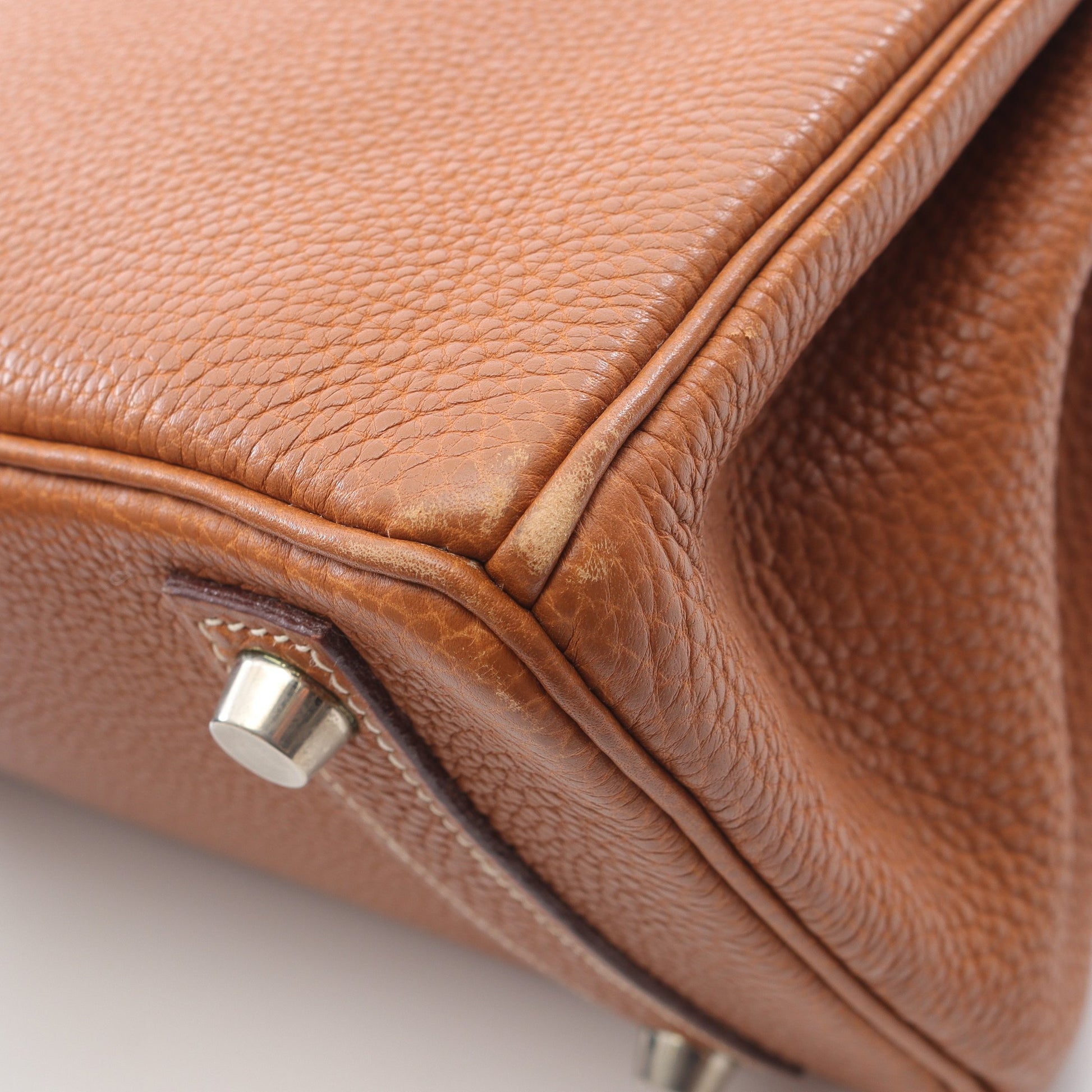 バーキン25 ゴールド ハンドバッグ トゴ ブラウン シルバー金具 □I刻印 エルメス バッグ HERMES