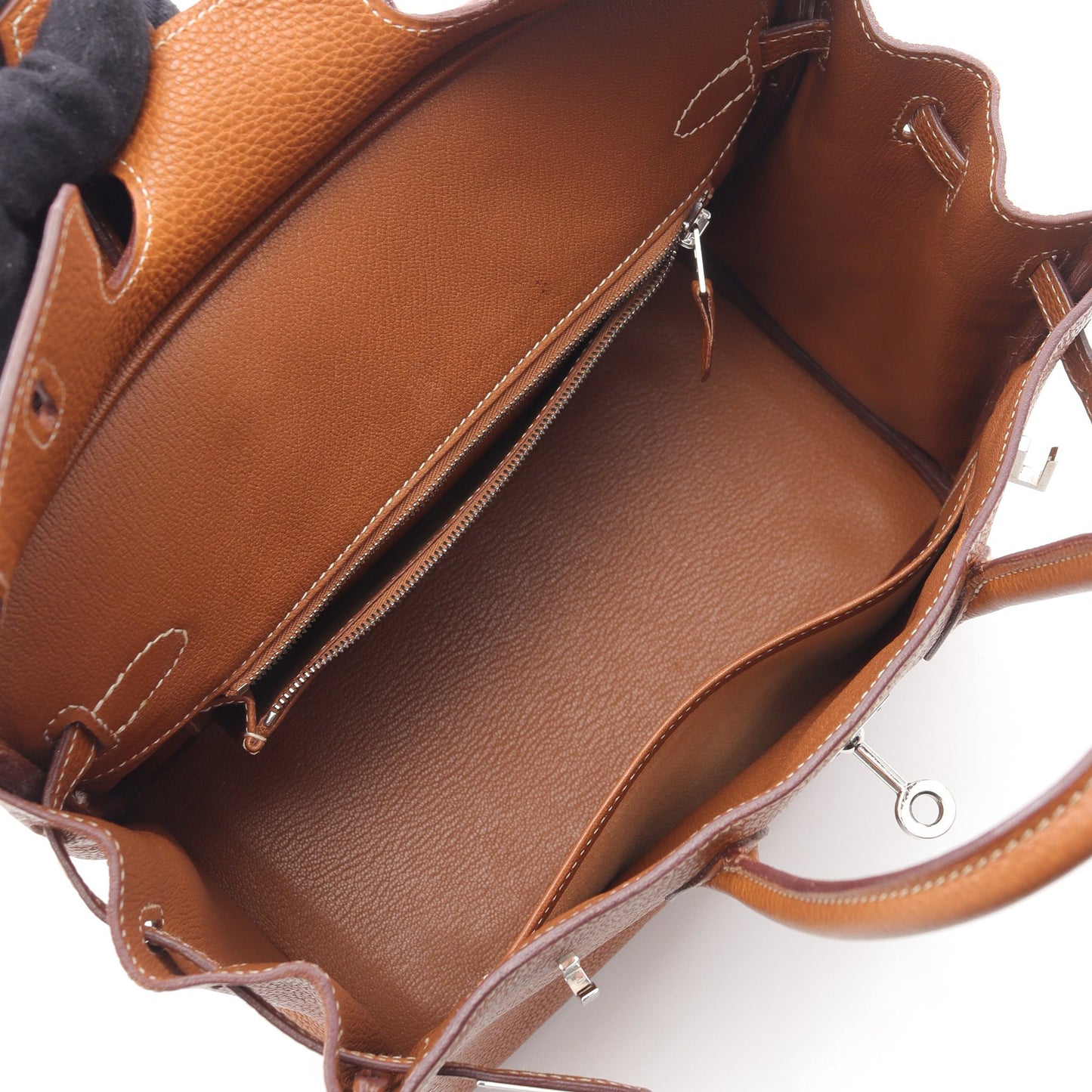バーキン25 ゴールド ハンドバッグ トゴ ブラウン シルバー金具 □I刻印 エルメス バッグ HERMES