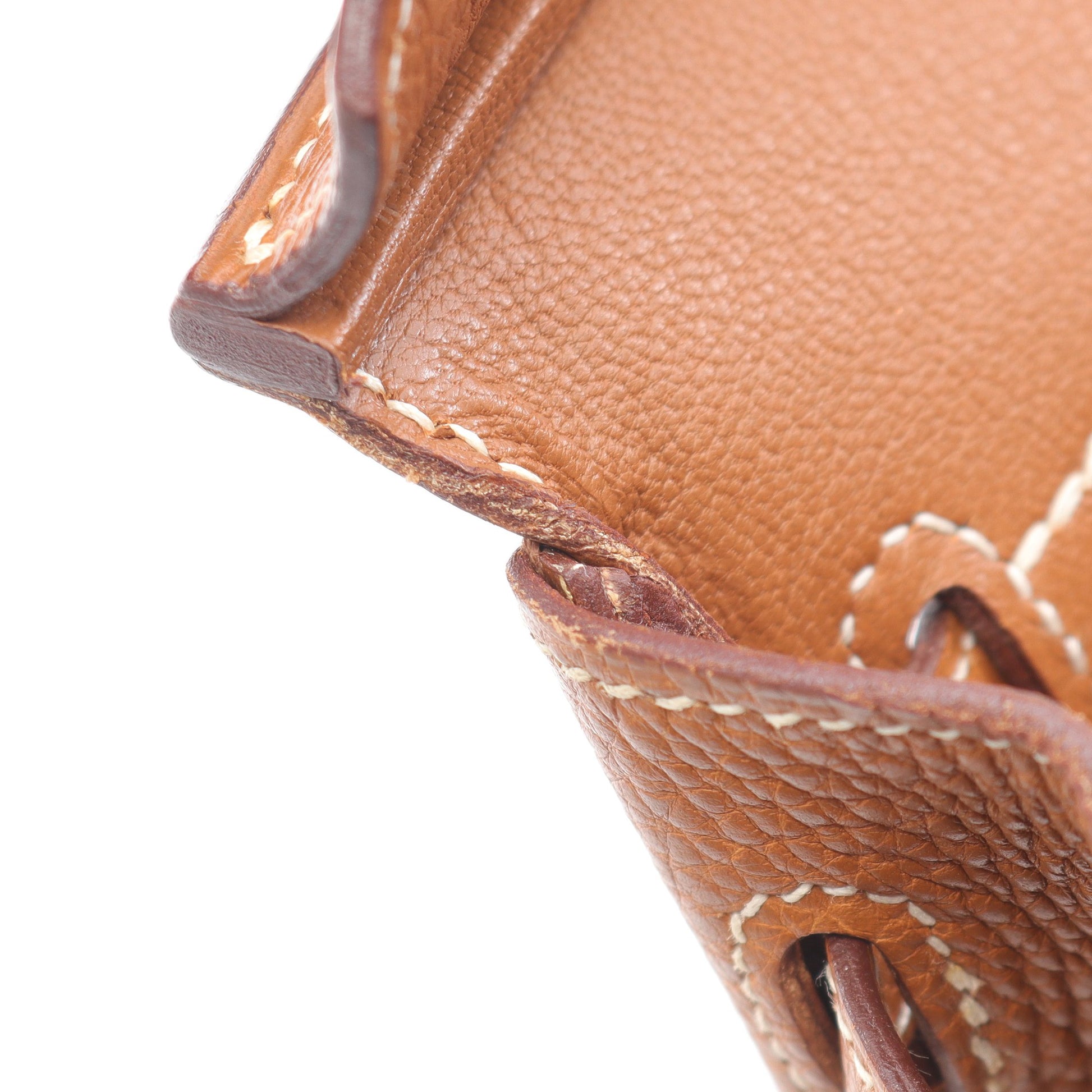 バーキン25 ゴールド ハンドバッグ トゴ ブラウン シルバー金具 □I刻印 エルメス バッグ HERMES