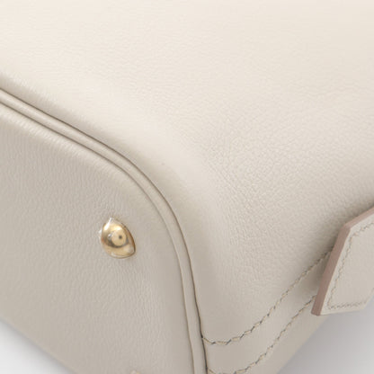 ボリード1923 25 べトン ハンドバッグ エバーカラー アイボリー ゴールド金具 2WAY B刻印 エルメス バッグ HERMES