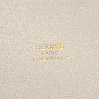 ボリード1923 25 べトン ハンドバッグ エバーカラー アイボリー ゴールド金具 2WAY B刻印 エルメス バッグ HERMES