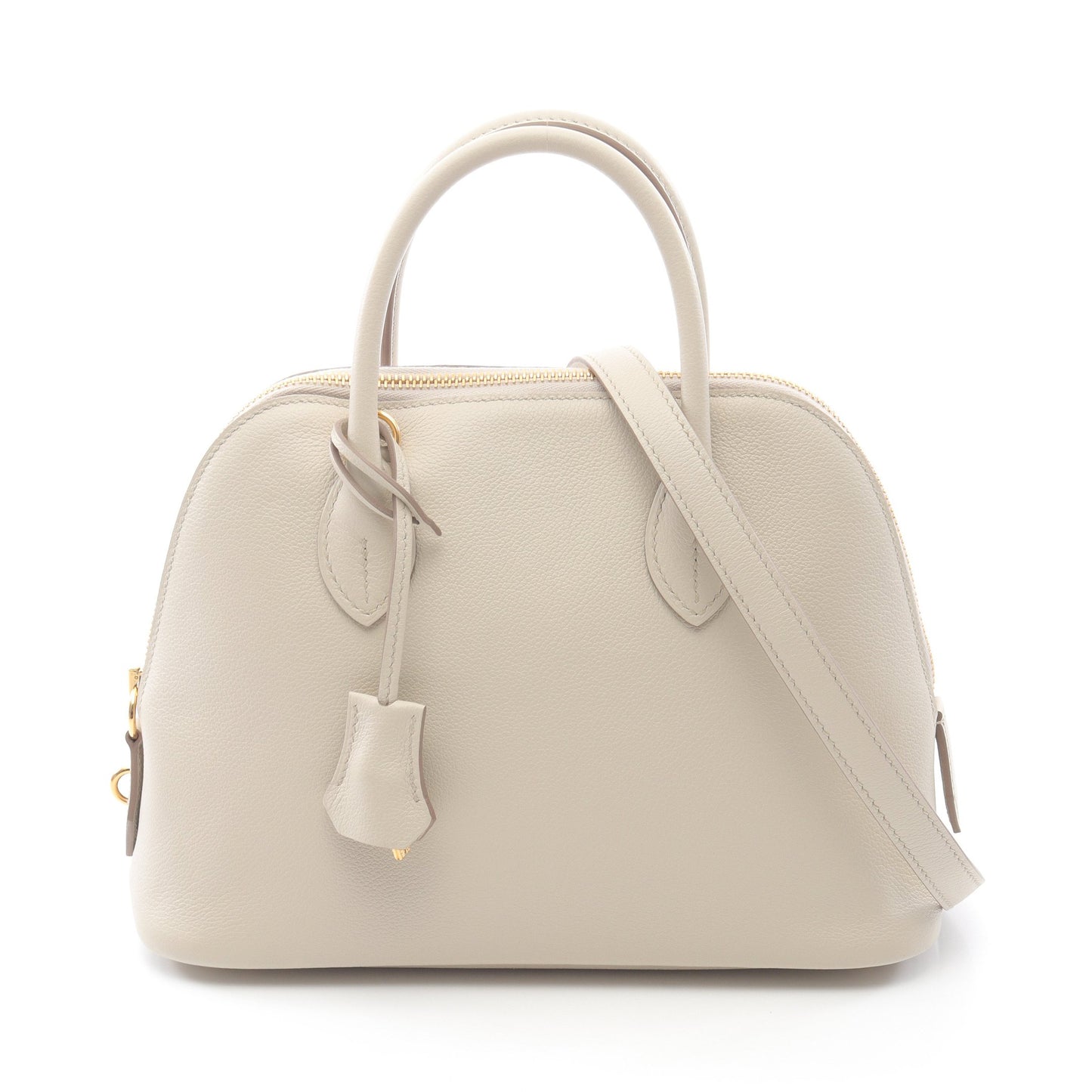 ボリード1923 25 べトン ハンドバッグ エバーカラー アイボリー ゴールド金具 2WAY B刻印 エルメス バッグ HERMES