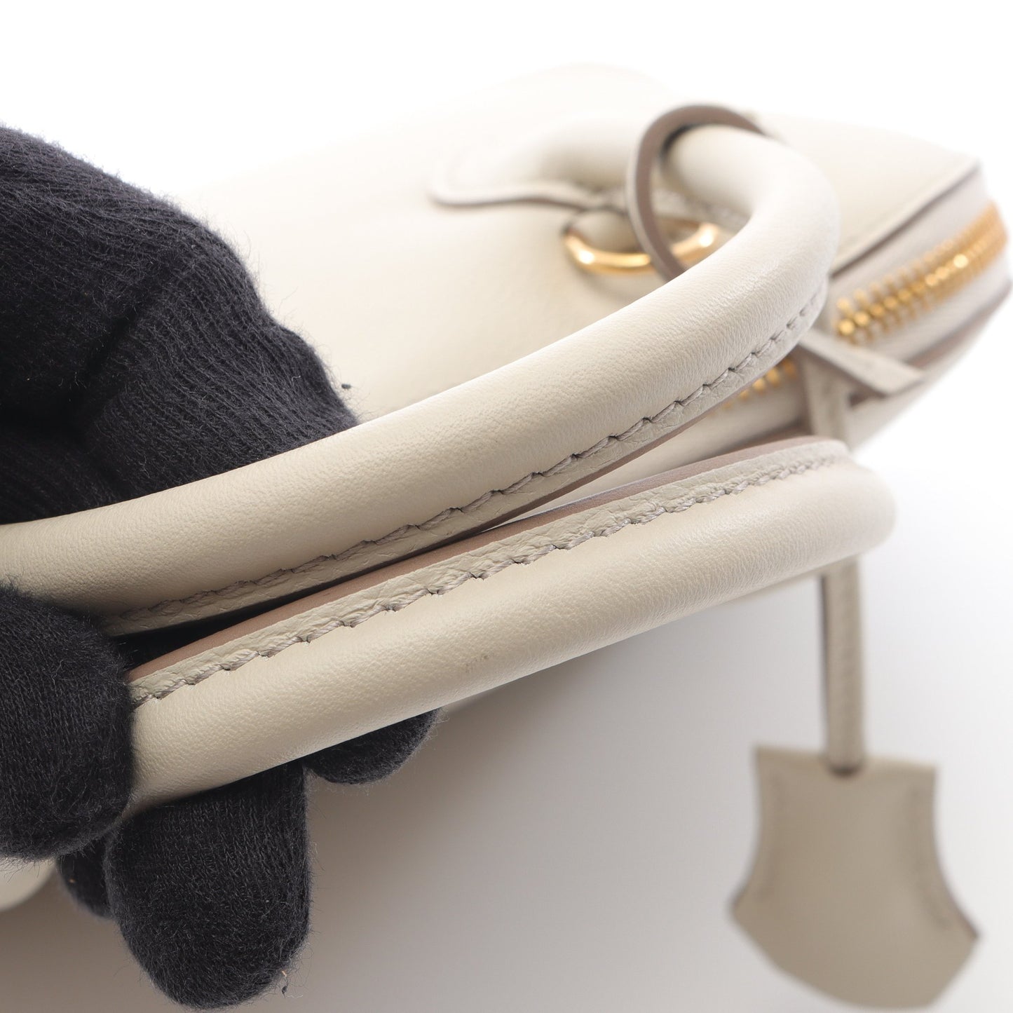 ボリード1923 25 べトン ハンドバッグ エバーカラー アイボリー ゴールド金具 2WAY B刻印 エルメス バッグ HERMES