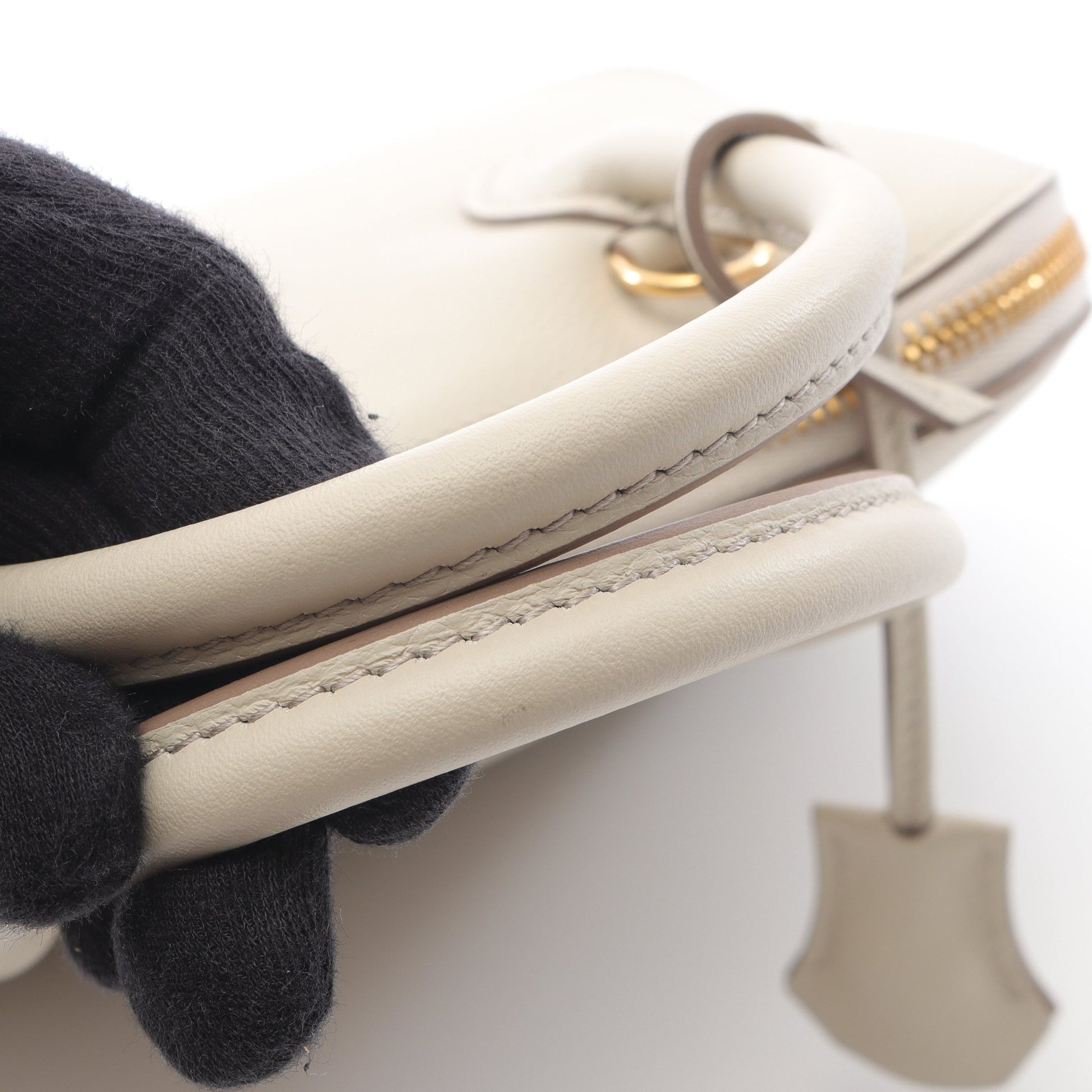 ボリード1923 25 べトン ハンドバッグ エバーカラー アイボリー ゴールド金具 2WAY B刻印 エルメス バッグ HERMES