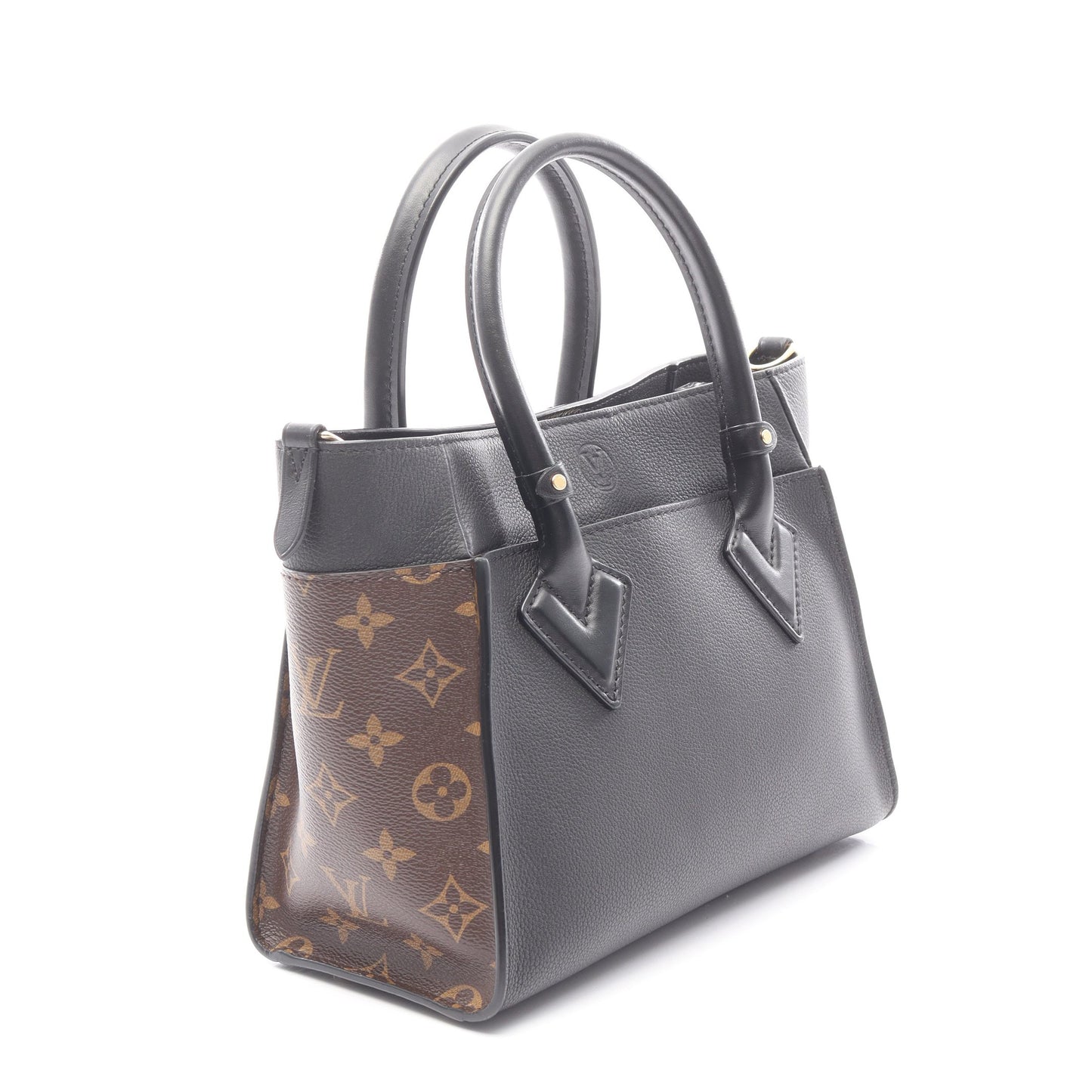 オンマイサイド PM モノグラム ノワール ハンドバッグ レザー PVC ブラック ブラウン 2WAY ルイヴィトン バッグ LOUIS VUITTON