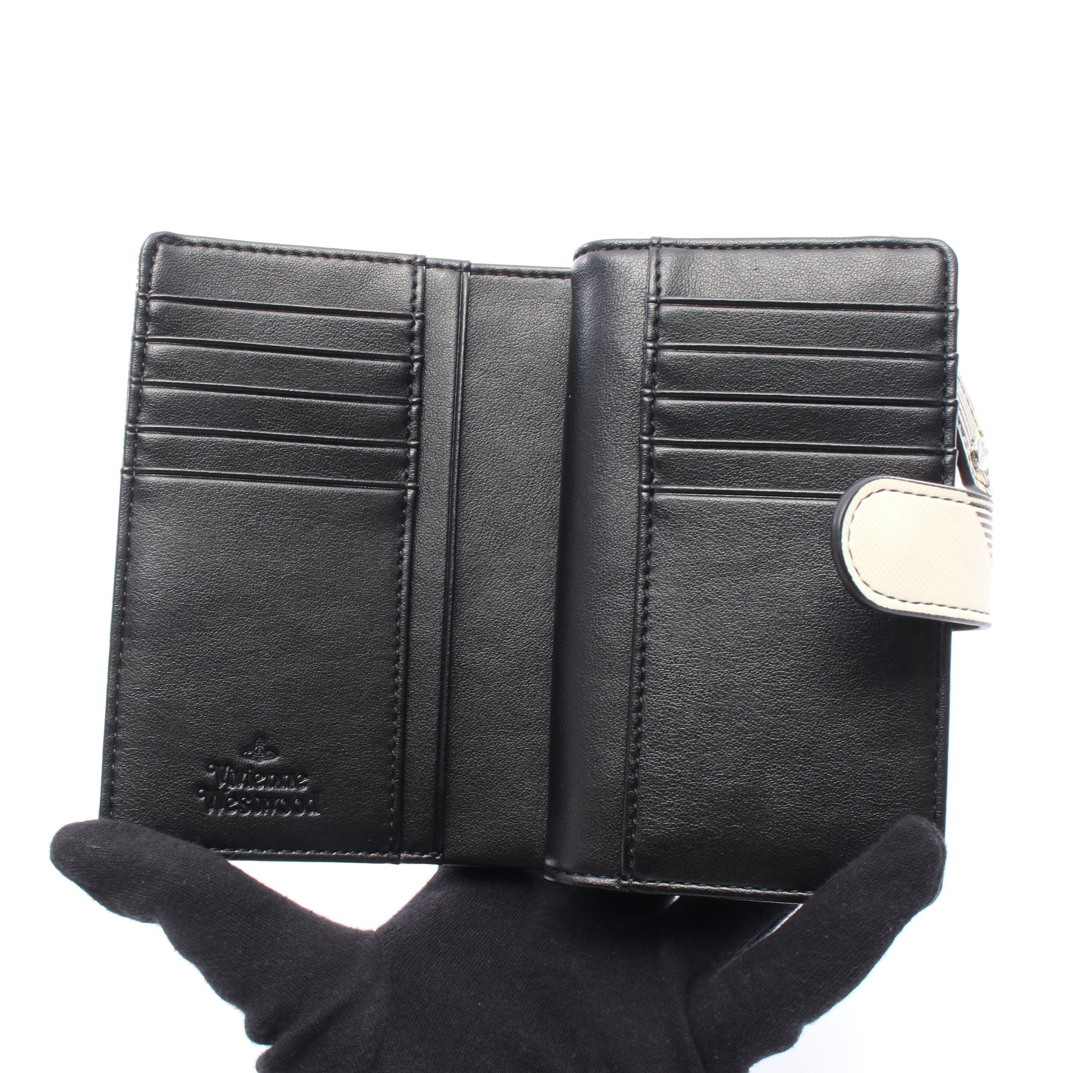 ZIP CARD WALLET オーブ 二つ折り財布 チェック フェイクレザー ピンク