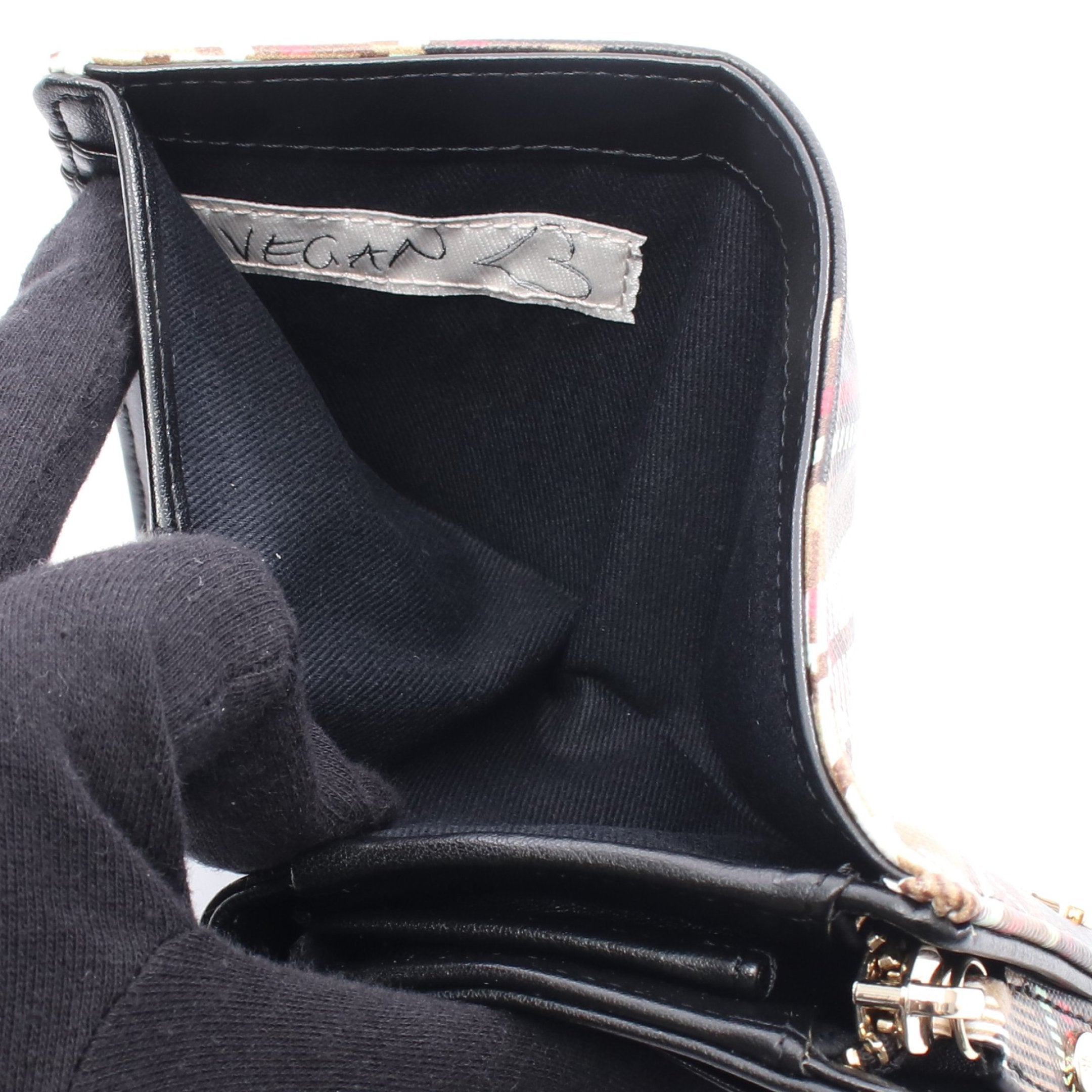 ZIP CARD WALLET オーブ 二つ折り財布 チェック フェイクレザー