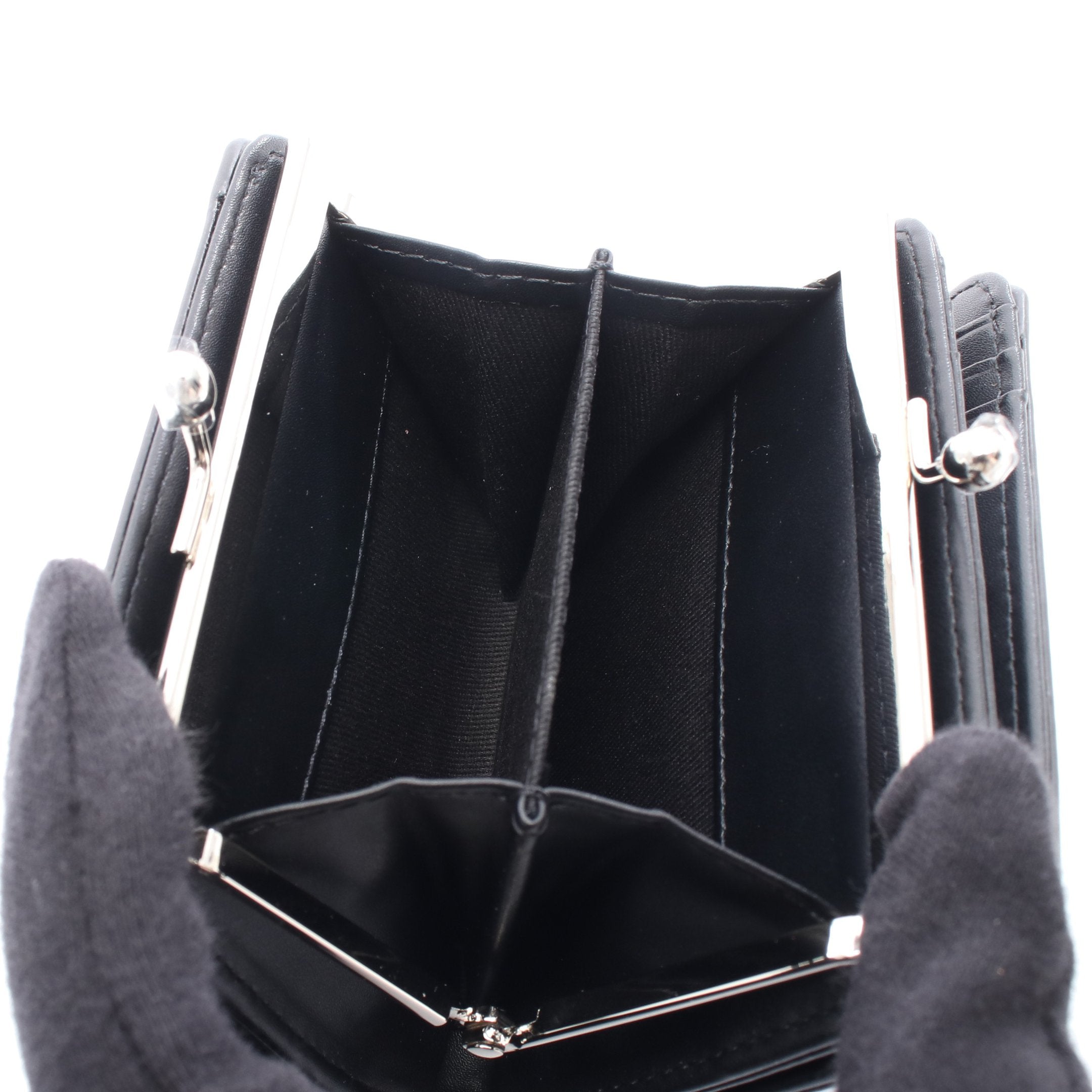 ANNIE WALLET WITH COIN POCKET オーブ 二つ折り財布 レザー ブラック