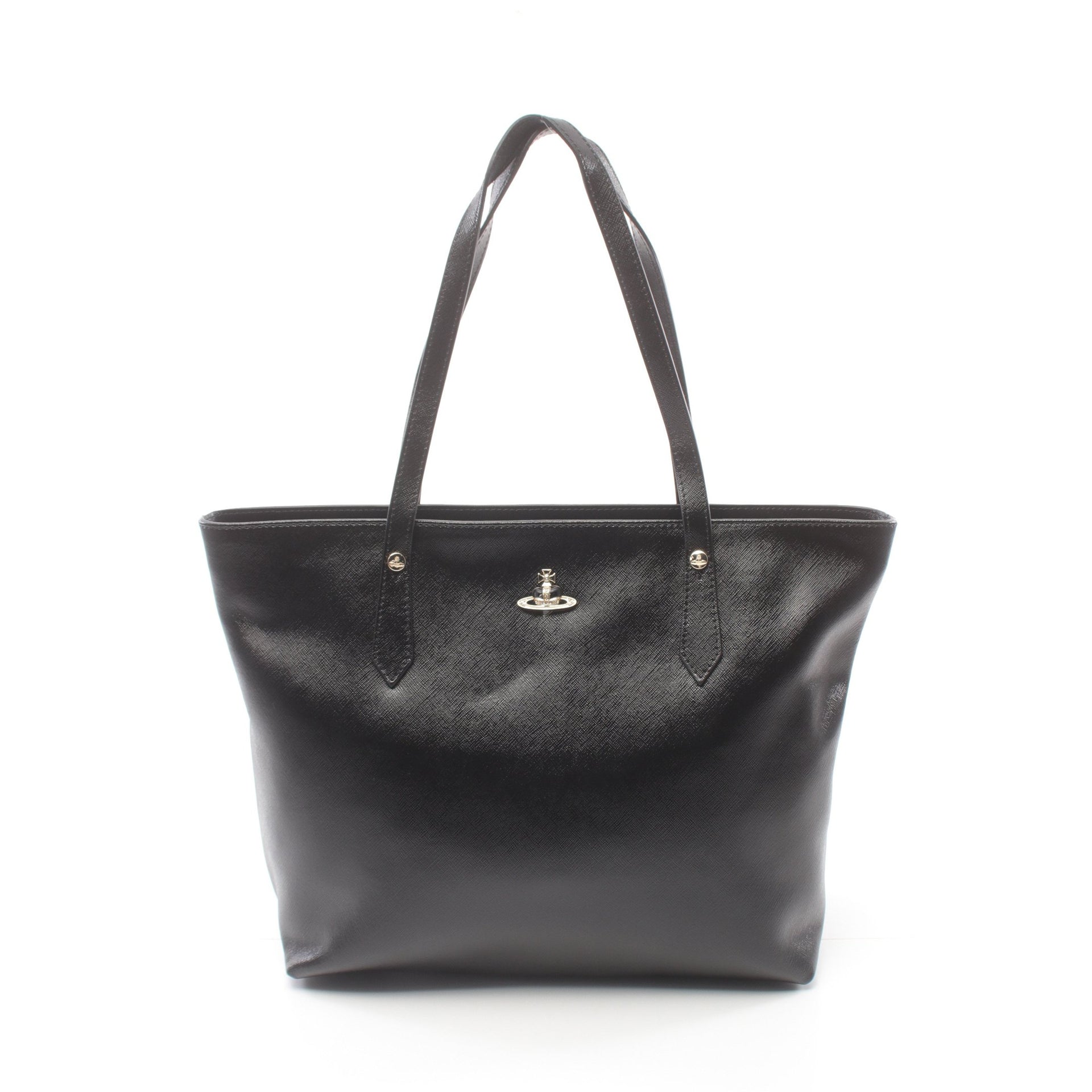 SHOPPER オーブ ショルダーバッグ トートバッグ レザー ブラック 