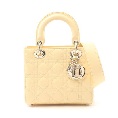 レディディオール スモール カナージュ ハンドバッグ レザー アイボリー 2WAY クリスチャンディオール バッグ Christian Dior