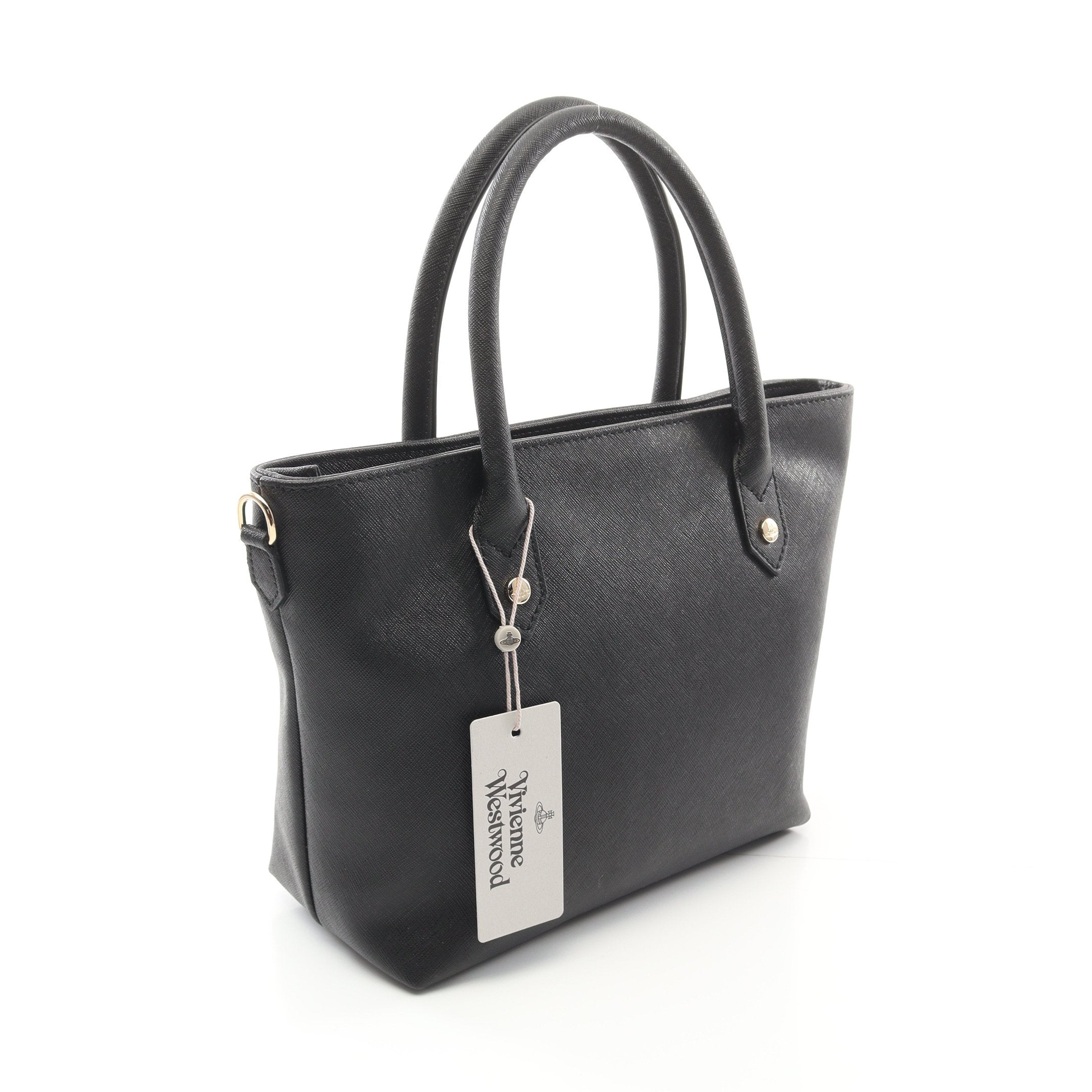 ハンドバッグ トートバッグ レザー ブラック 2WAY ヴィヴィアン