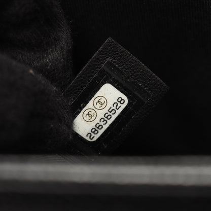 ボーイシャネル チェーンショルダーバッグ キャビアスキン ブラック アンティークシルバー金具 シャネル バッグ CHANEL