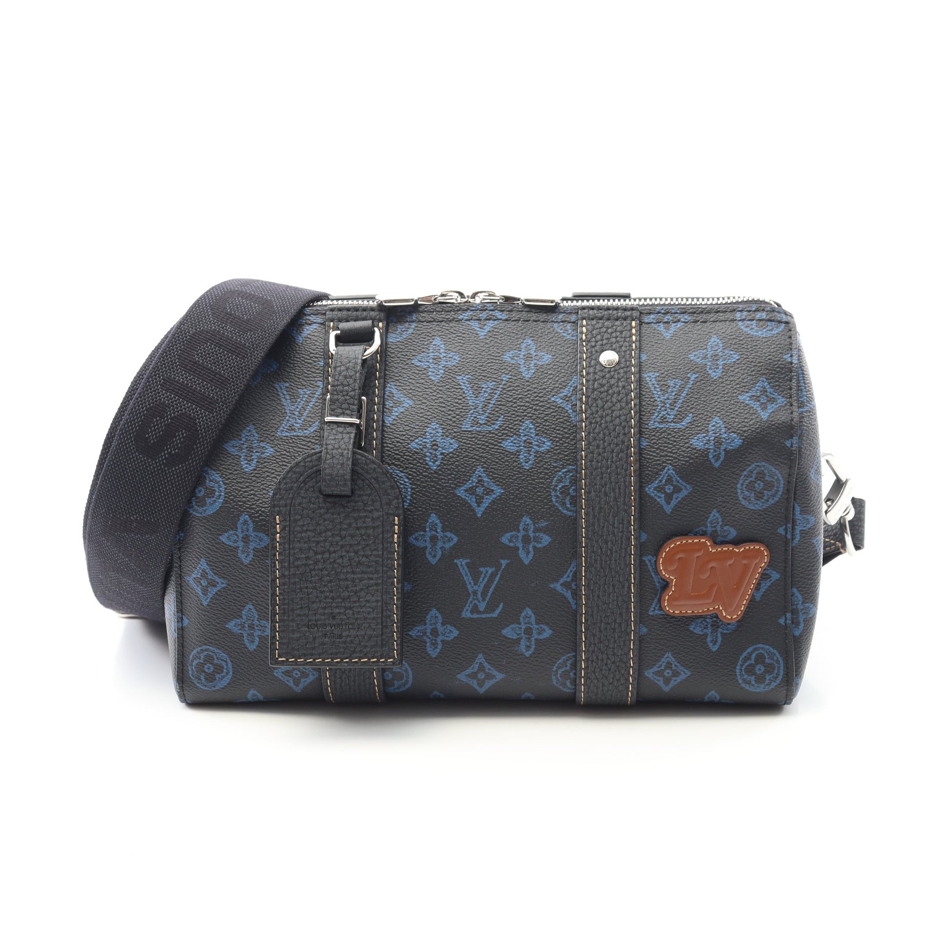 シティ キーポル モノグラムレコード ショルダーバッグ PVC レザー ブラック ルイヴィトン バッグ LOUIS VUITTON