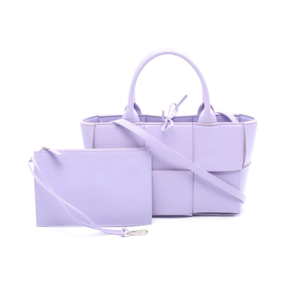ミニアルコ ハンドバッグ トートバッグ レザー ライトパープル 2WAY ボッテガヴェネタ バッグ BOTTEGA VENETA