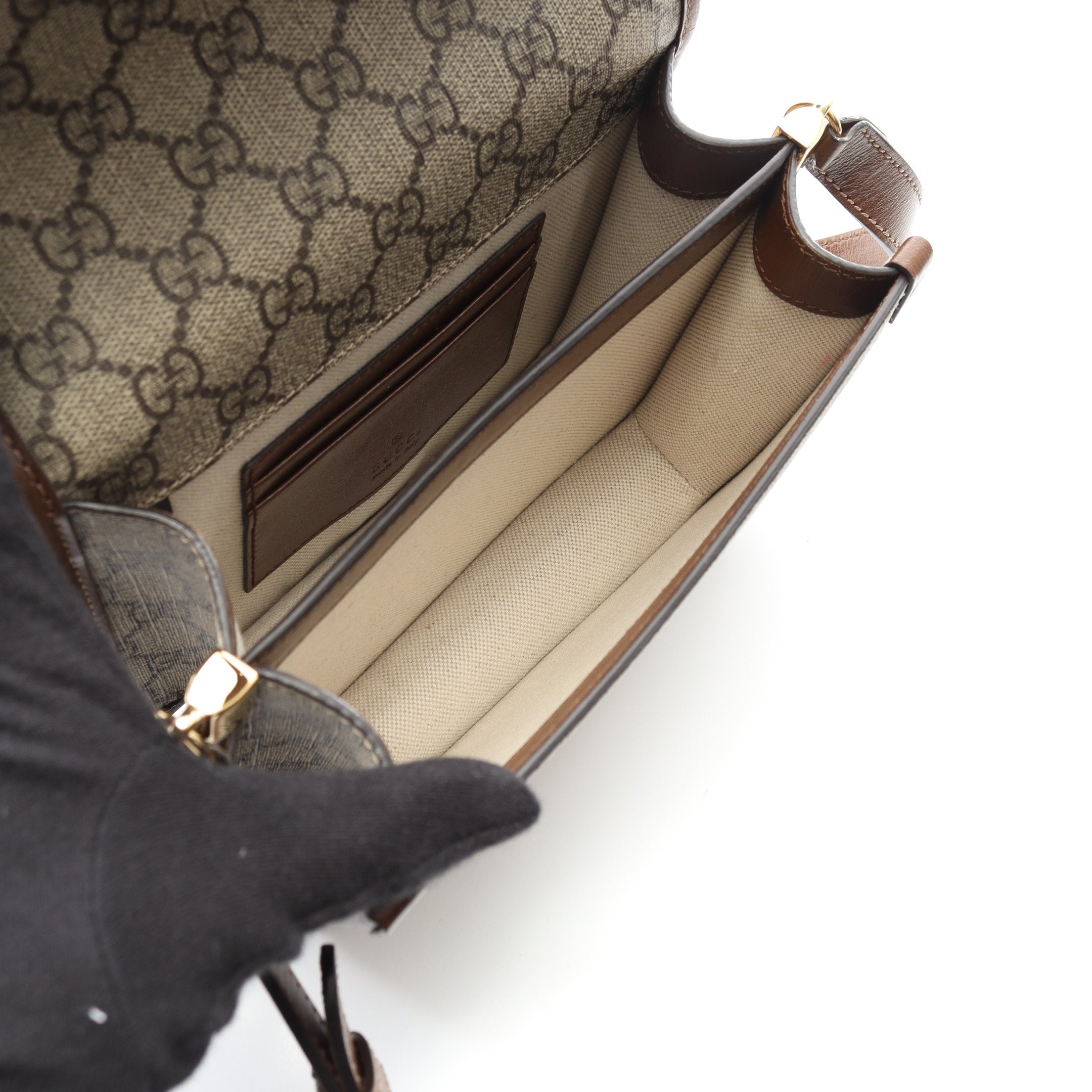 Gucci ショルダーバッグ インターロッキングPVC×レザー