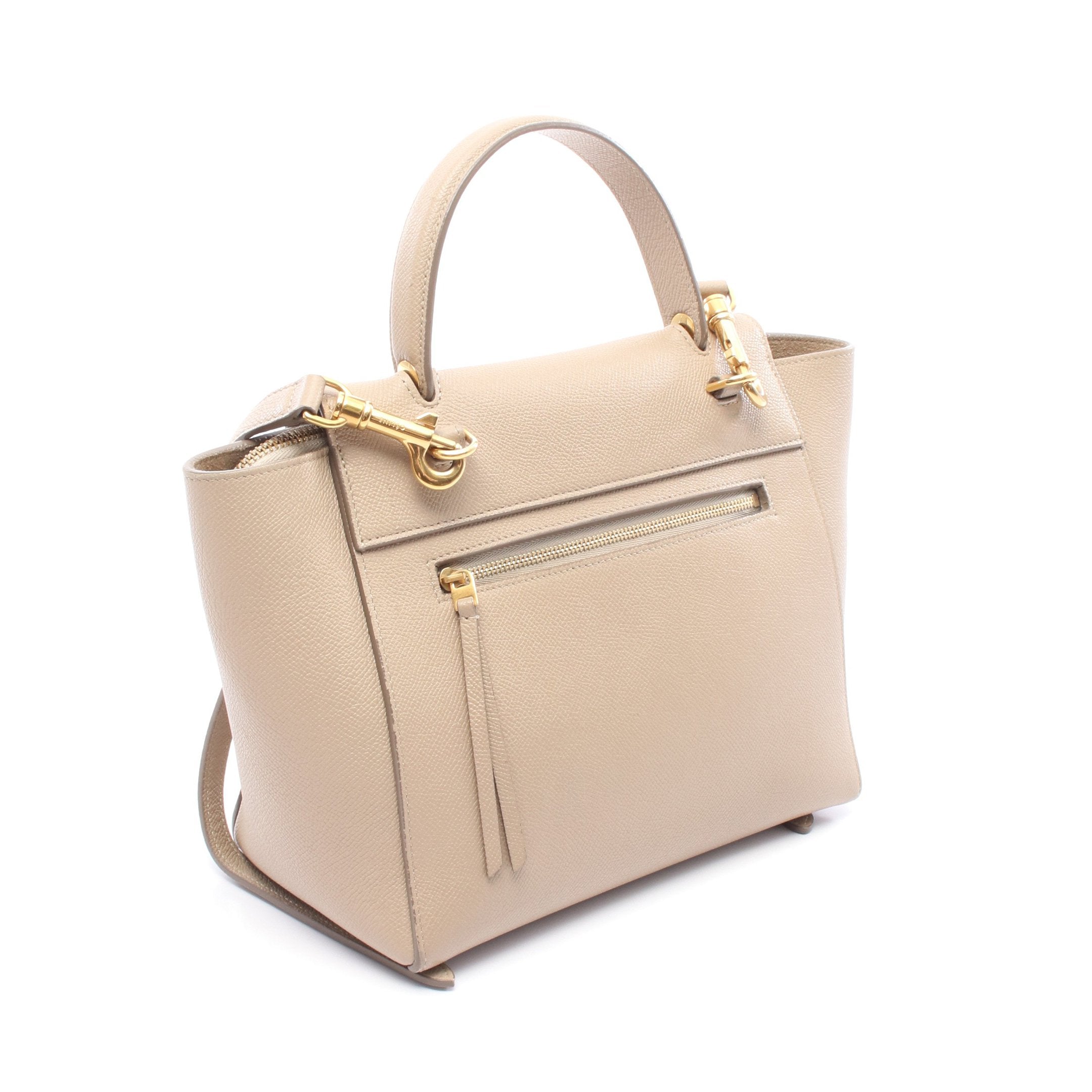 セリーヌ2wayベルトバッグマイクロベージュ