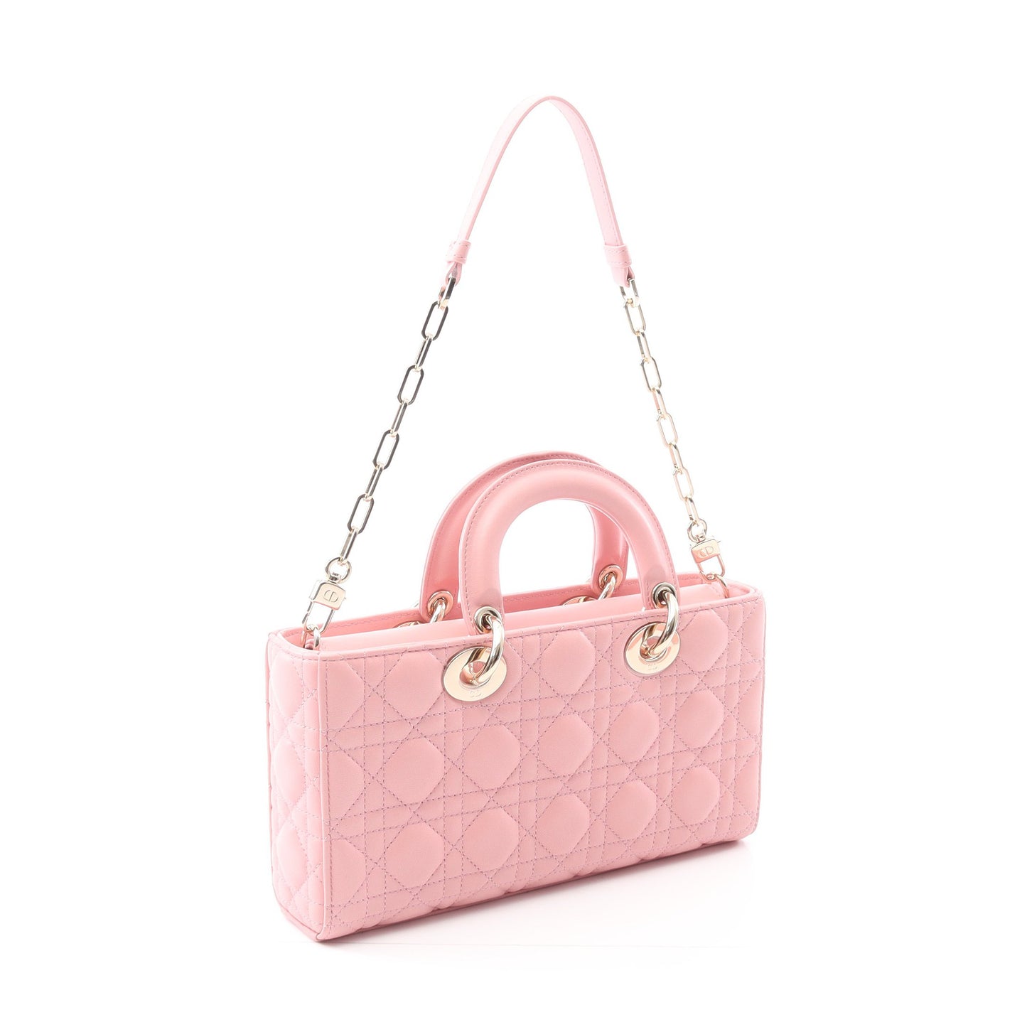 Lady D-Joy ミディアム カナージュ ハンドバッグ レザー ピンク 3WAY クリスチャンディオール バッグ Christian Dior