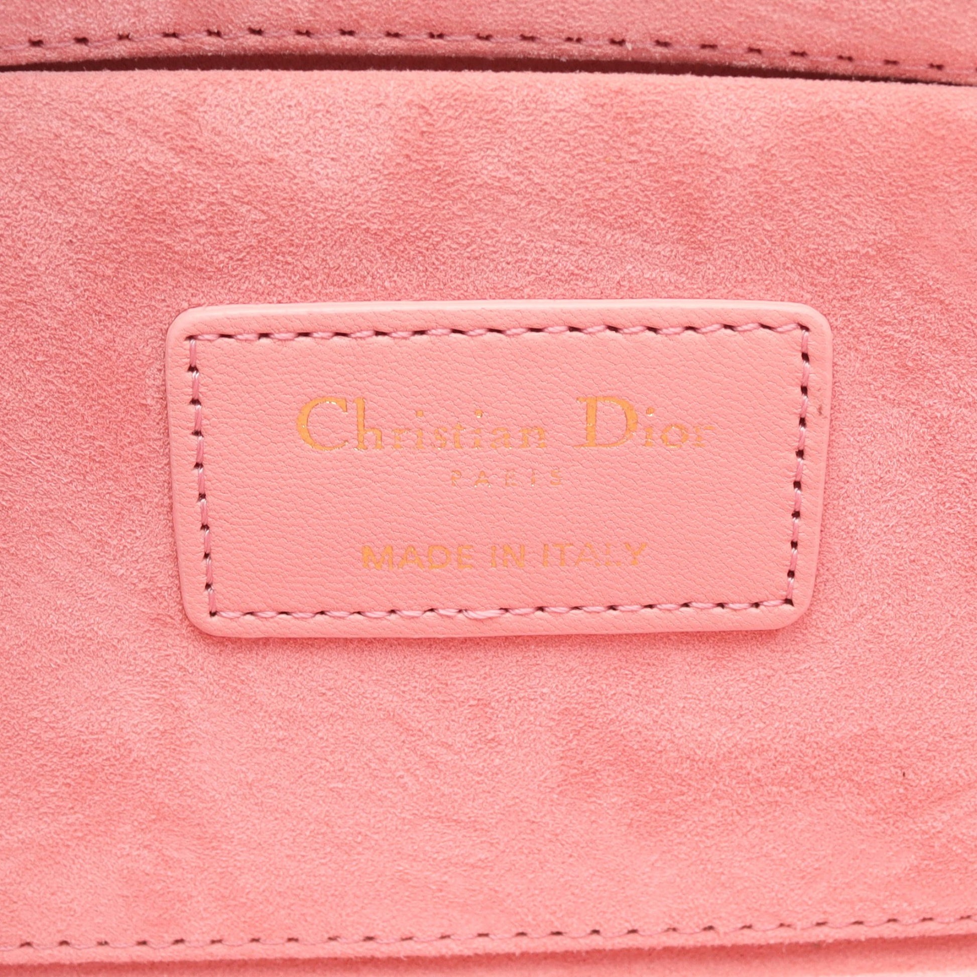 Lady D-Joy ミディアム カナージュ ハンドバッグ レザー ピンク 3WAY クリスチャンディオール バッグ Christian Dior