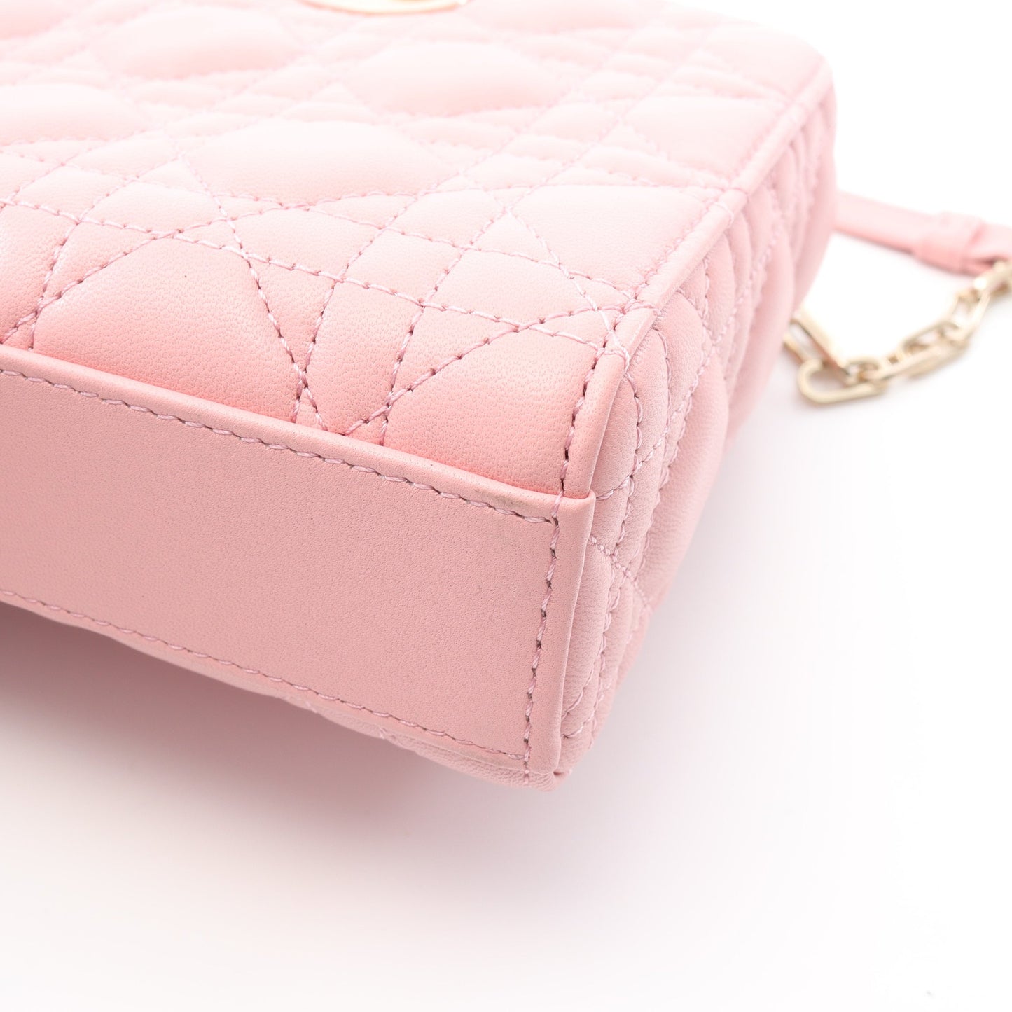 Lady D-Joy ミディアム カナージュ ハンドバッグ レザー ピンク 3WAY クリスチャンディオール バッグ Christian Dior