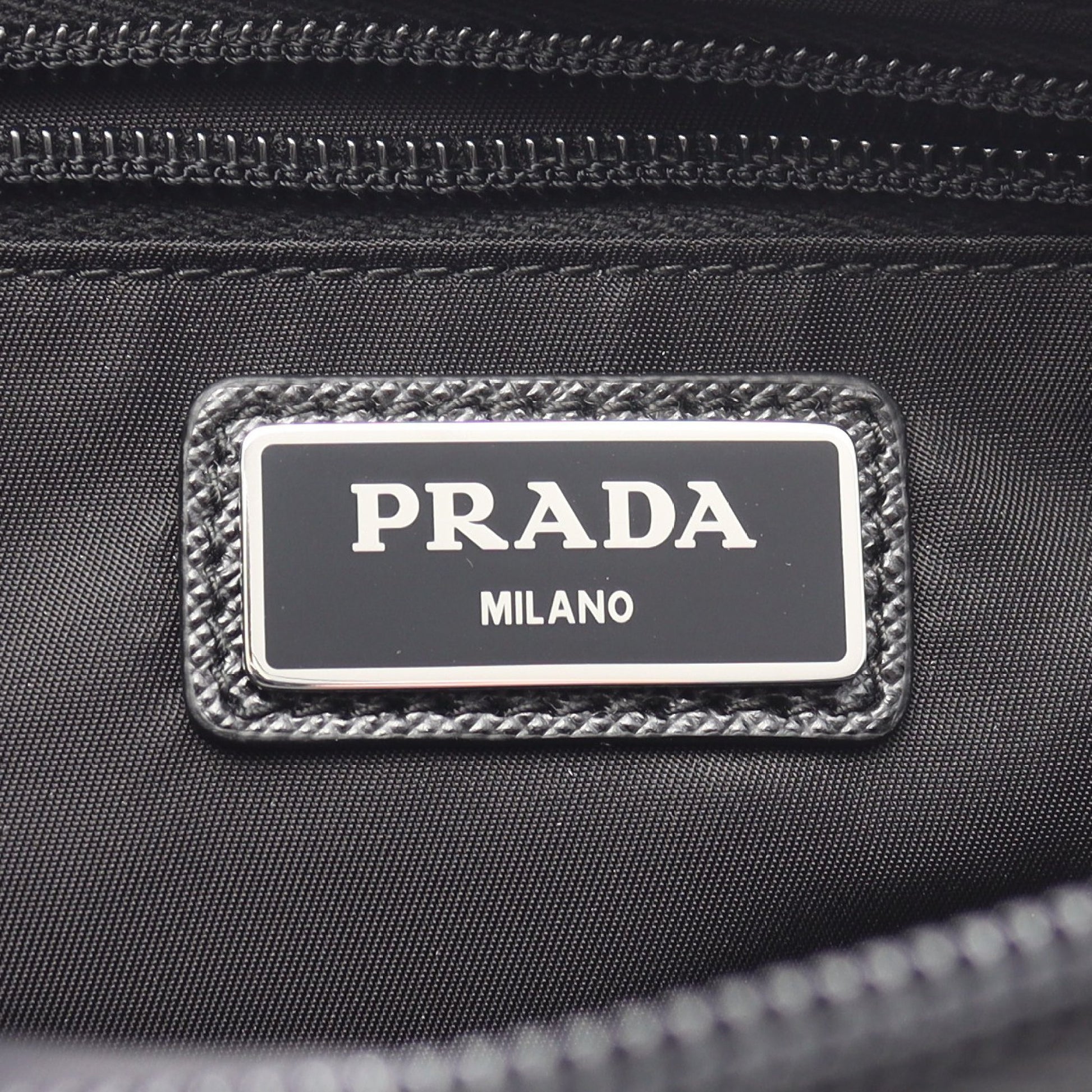 TESSTO ＋ SAFFIAN ボディバッグ ウエストバッグ ナイロン サフィアーノレザー ブラック プラダ バッグ PRADA