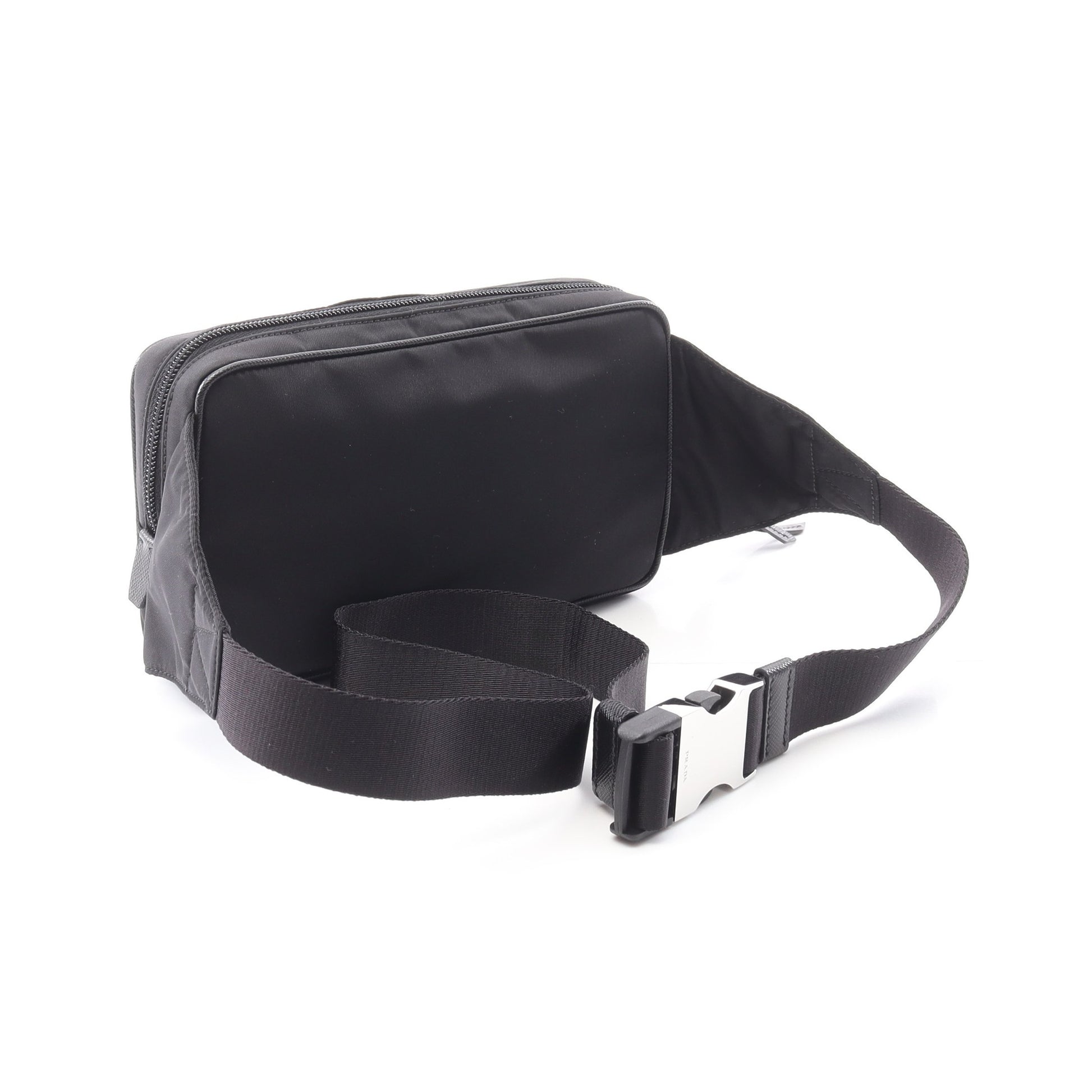 TESSTO ＋ SAFFIAN ボディバッグ ウエストバッグ ナイロン サフィアーノレザー ブラック プラダ バッグ PRADA