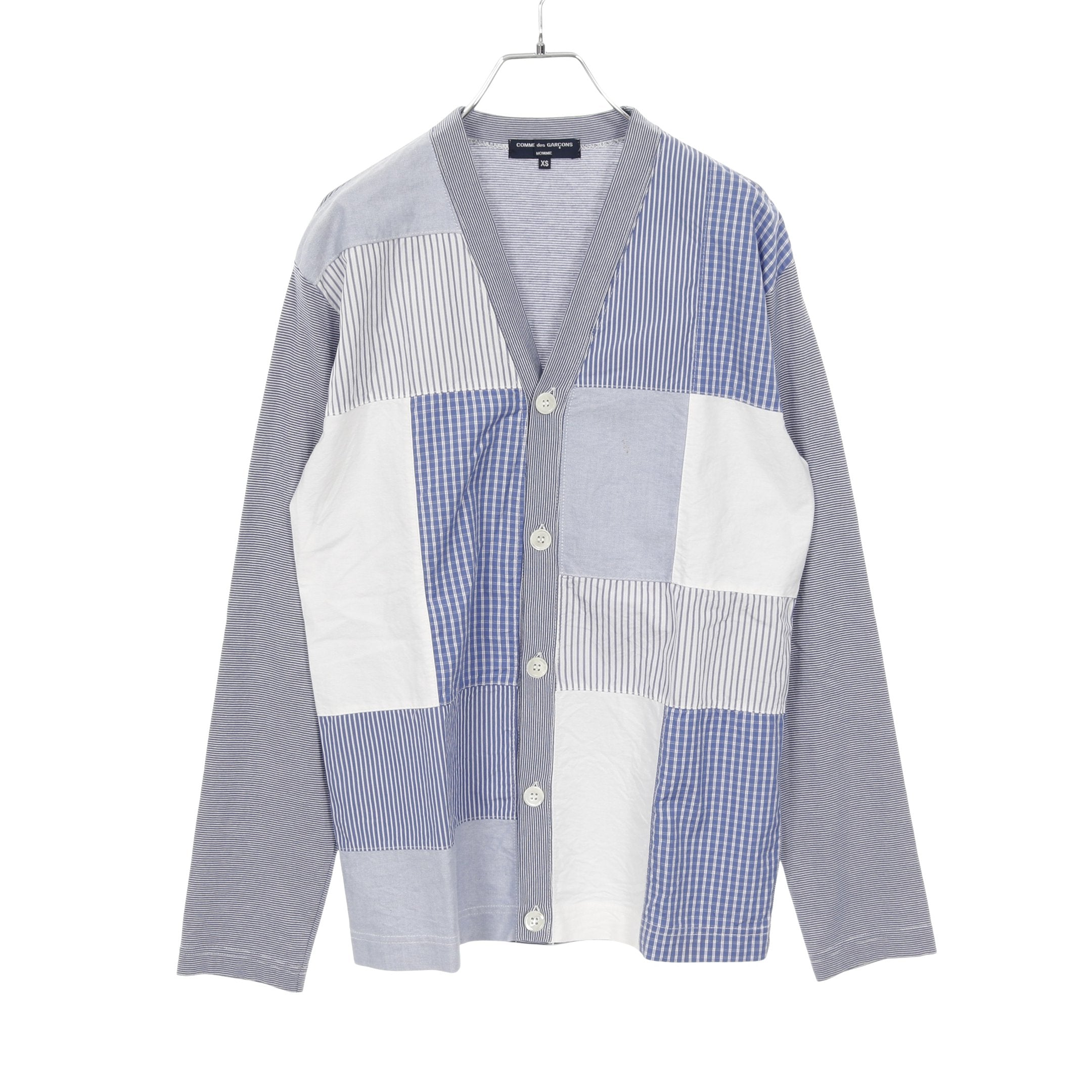 comme des garcons HOMME パッチワークコットンカーディガン comme des garcons HOMME パッチワークコットンカーディガン