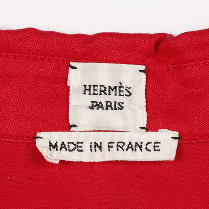 シャツ コットン レッド エルメス トップス HERMES