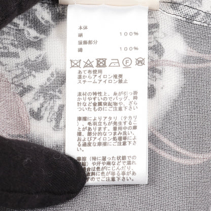 シャツ 長袖 総柄 シルク ブラック ピンク エルメス トップス HERMES
