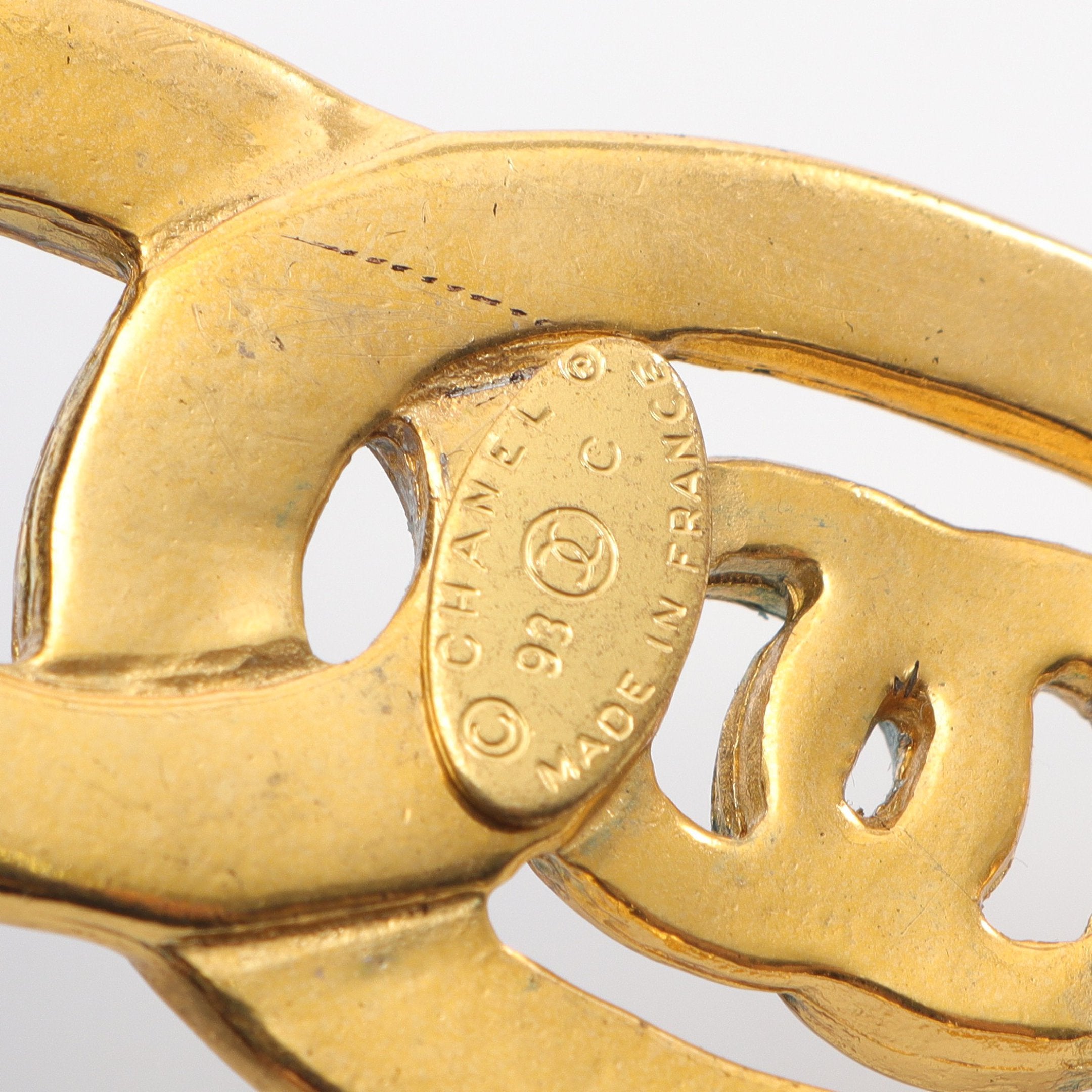 ココマーク ブローチ GP ホワイト ブルー ゴールド 93C シャネル – RECLO