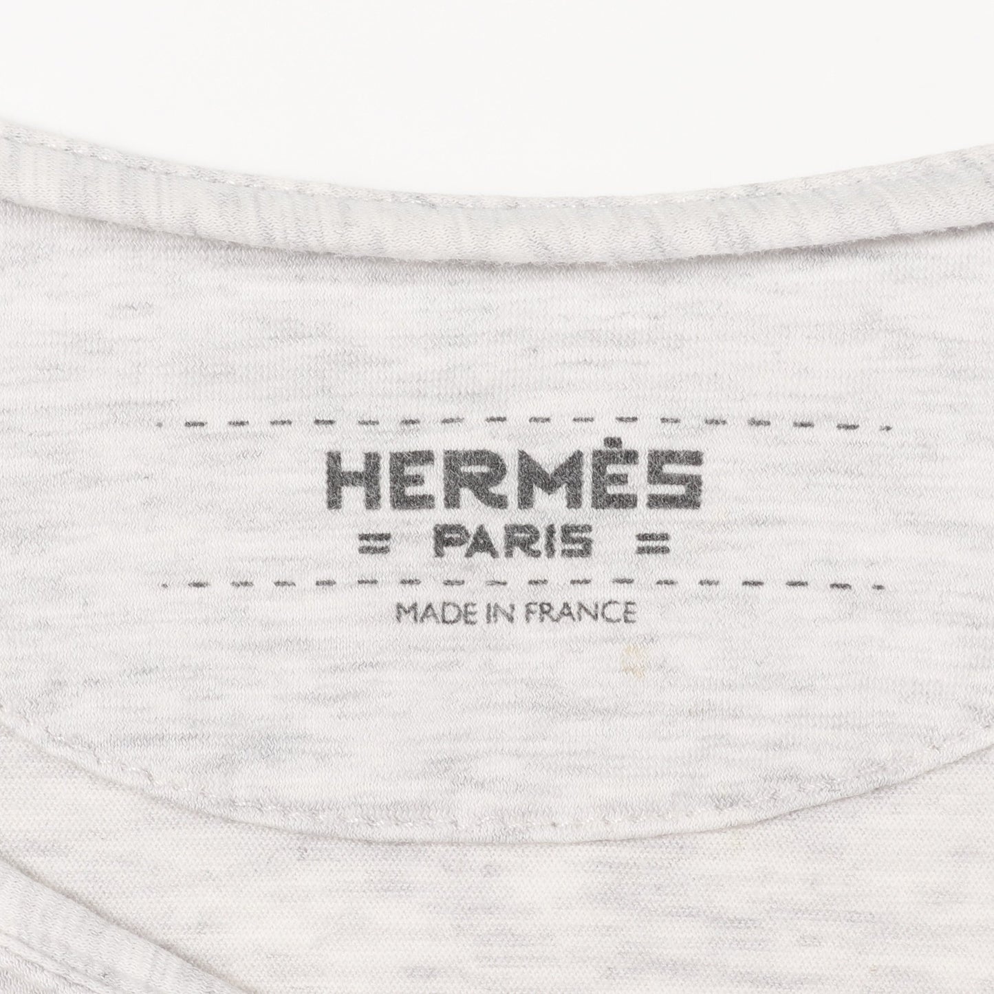 Tシャツ クルーネック 半袖 フェニックスプリント コットン ライトグレー マルチカラー エルメス トップス HERMES