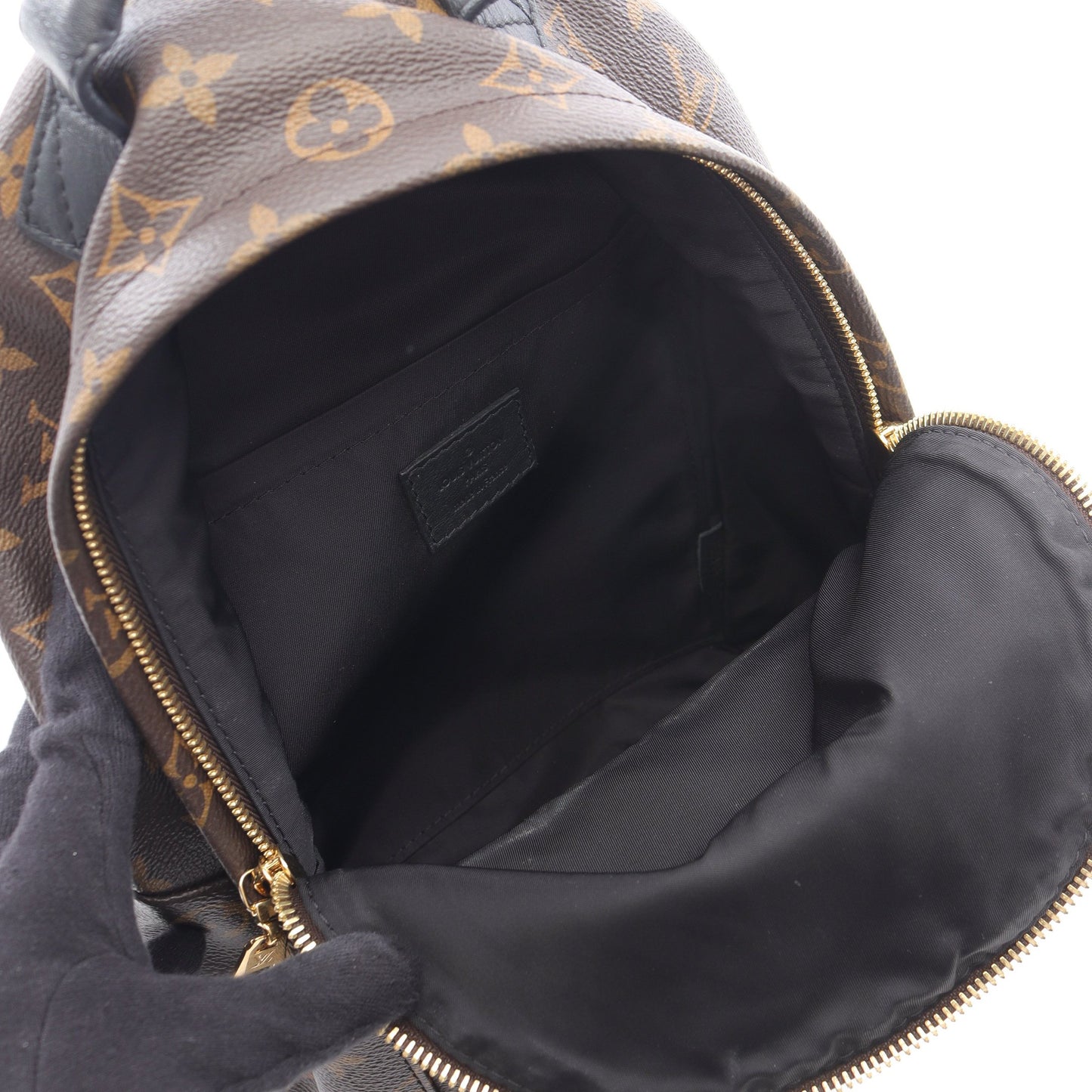 パームスプリングスPM モノグラム バックパック リュックサック PVC レザー ブラウン ブラック ルイヴィトン バッグ LOUIS VUITTON