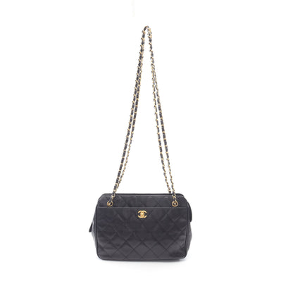 マトラッセ チェーンショルダーバッグ キャビアスキン ブラック ゴールド金具 シャネル バッグ CHANEL