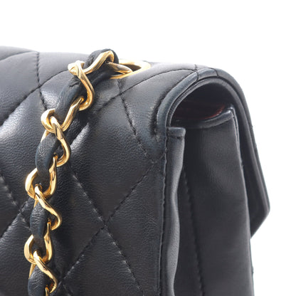 マトラッセ チェーンショルダーバッグ ラムスキン ブラック ゴールド金具 シャネル バッグ CHANEL