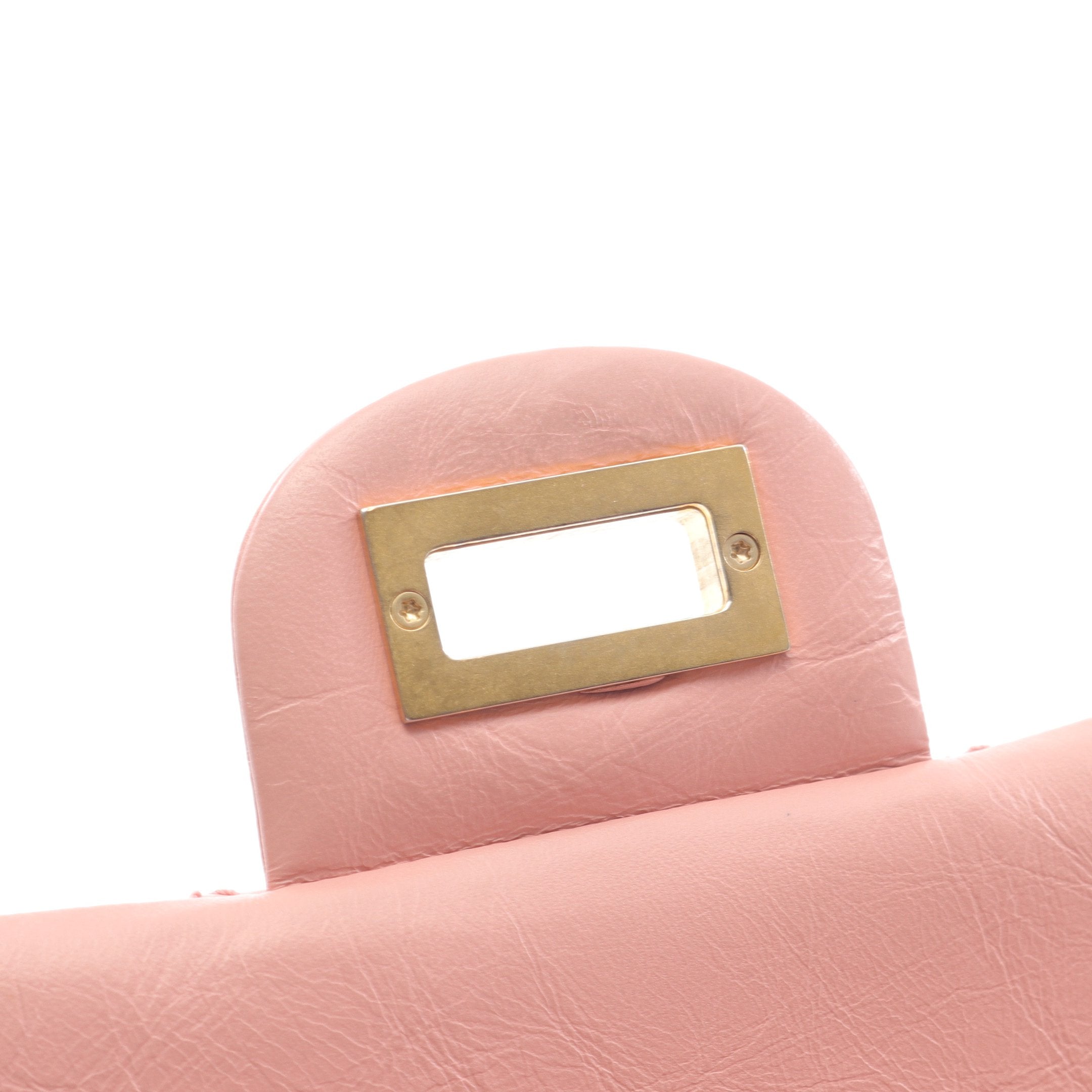 2.55 マトラッセ Wフラップ チェーンショルダーバッグ レザー ピンク