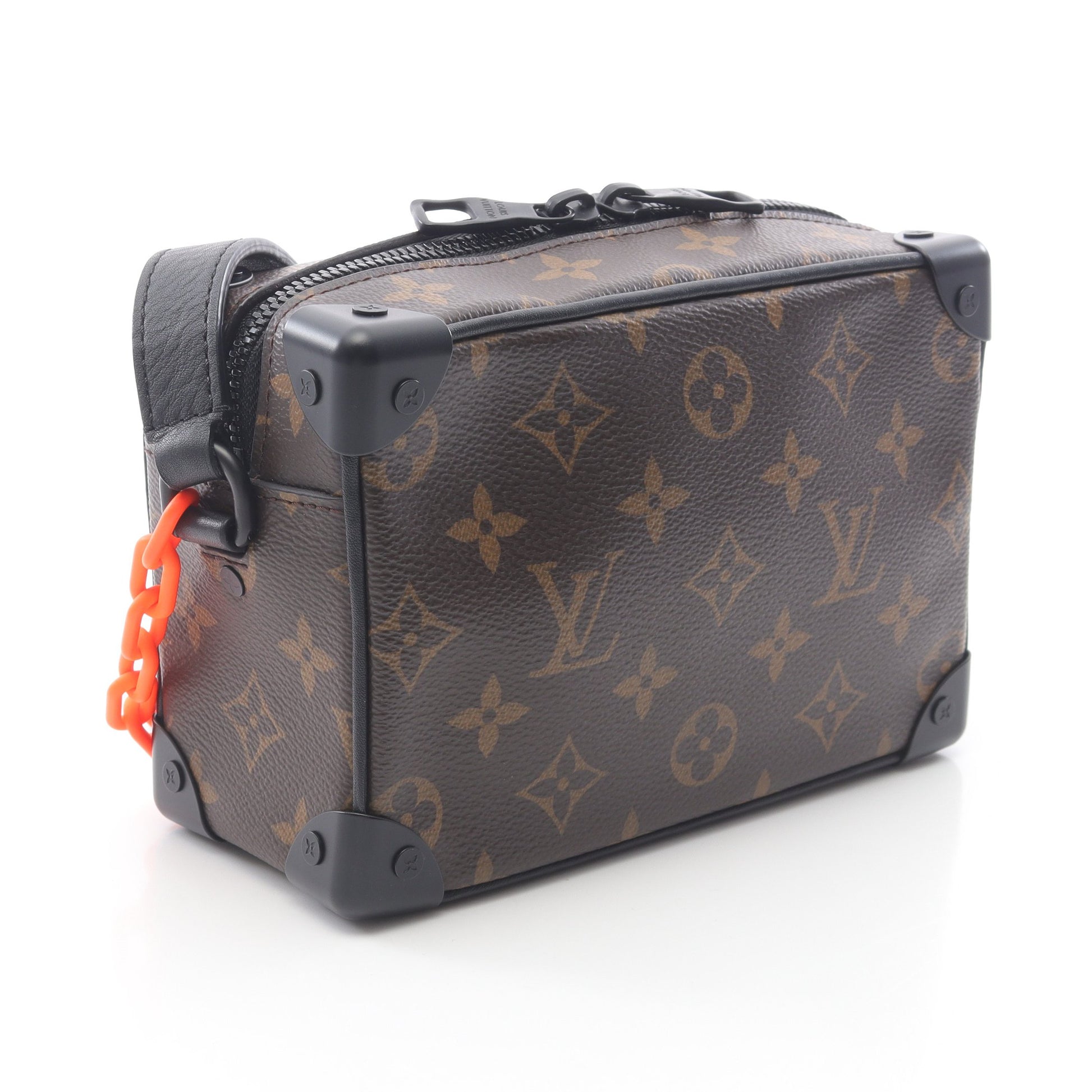 ミニ ソフトトランク モノグラムソーラーレイ ショルダーバッグ PVC レザー ブラウン ブラック ルイヴィトン バッグ LOUIS VUITTON