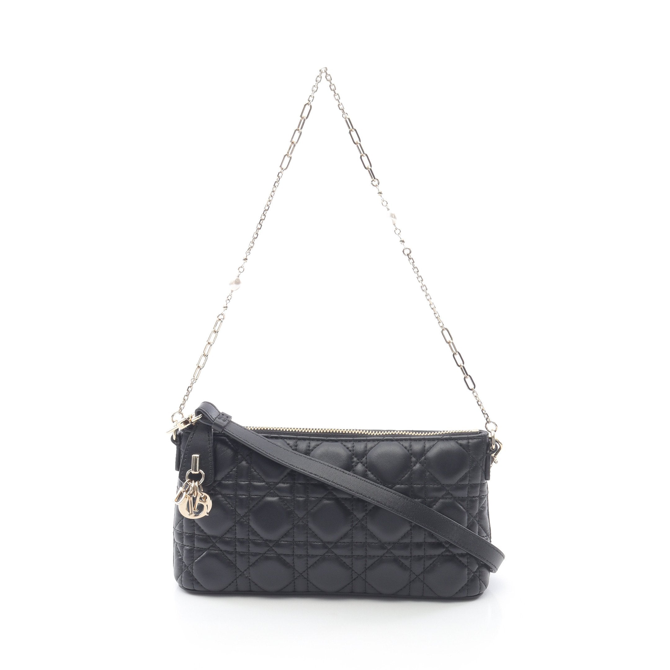 Christian Dior ディオール 2way チェーンショルダーバッグ 黒